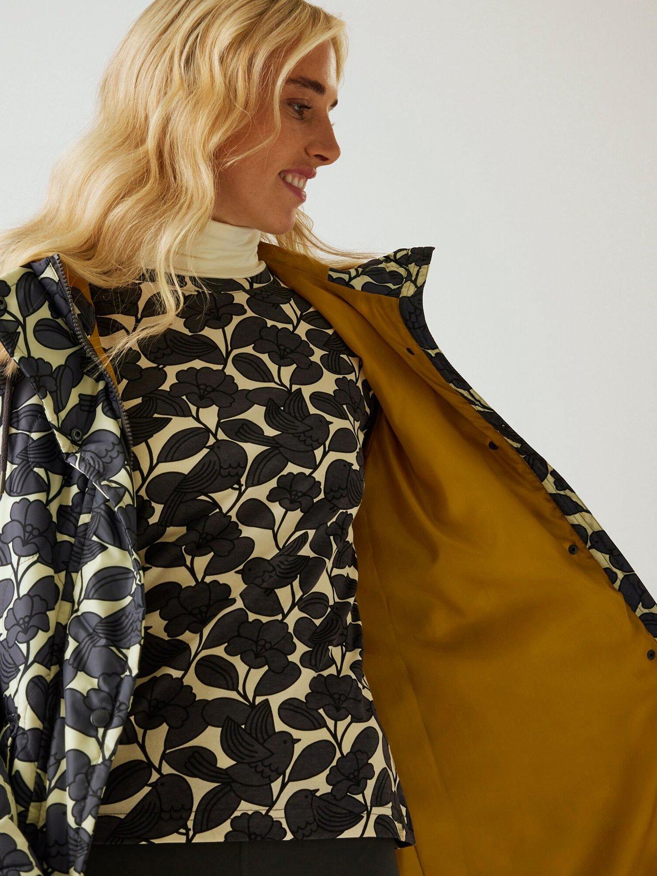 Image 3 of 6 of Regatta Womens Orla Kiely Long Quilt Baffled/Quilted Jacket-GREY