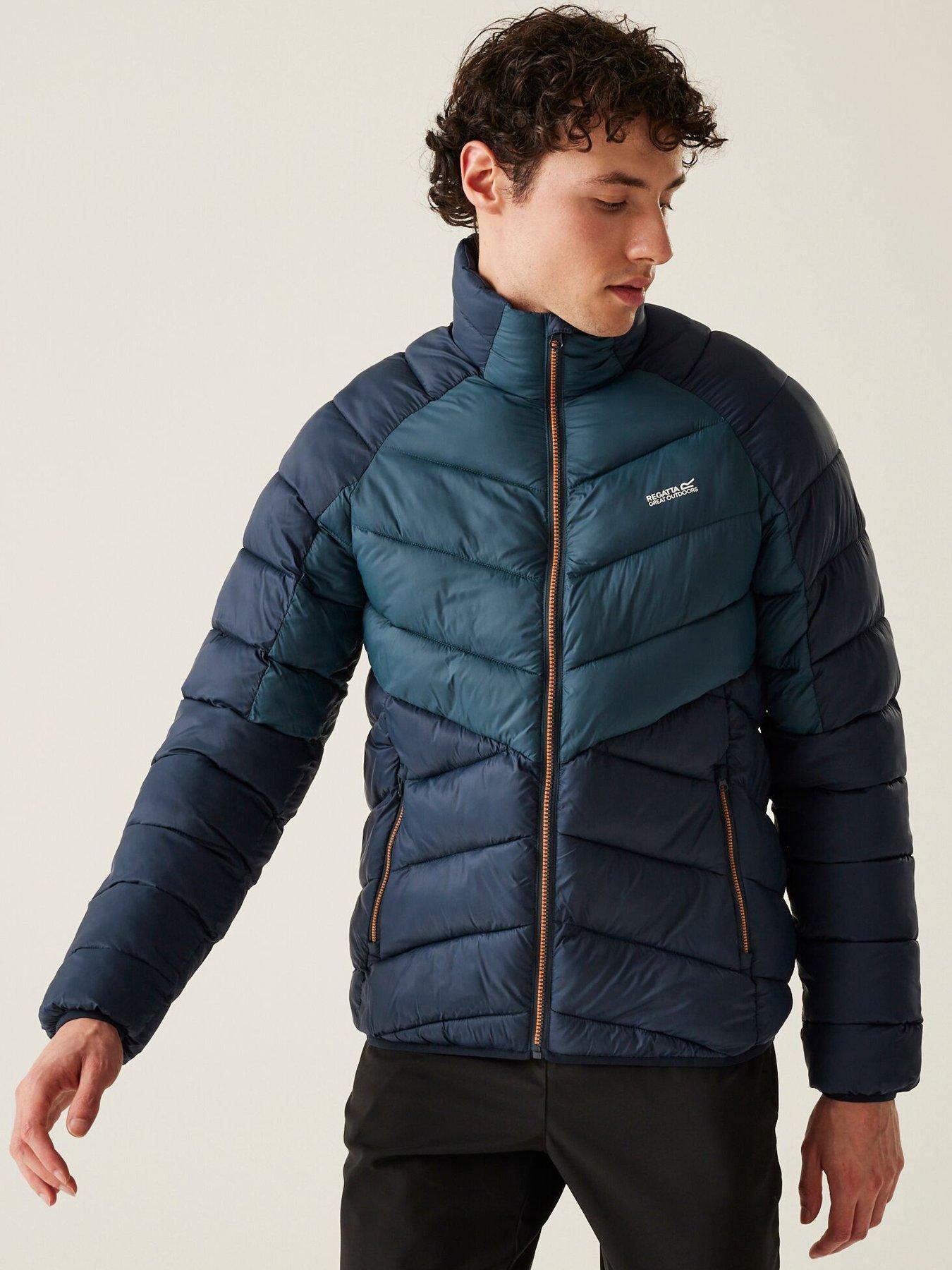 undefined Mens Dalent Baffled/Quilted Jacket-NAVY
