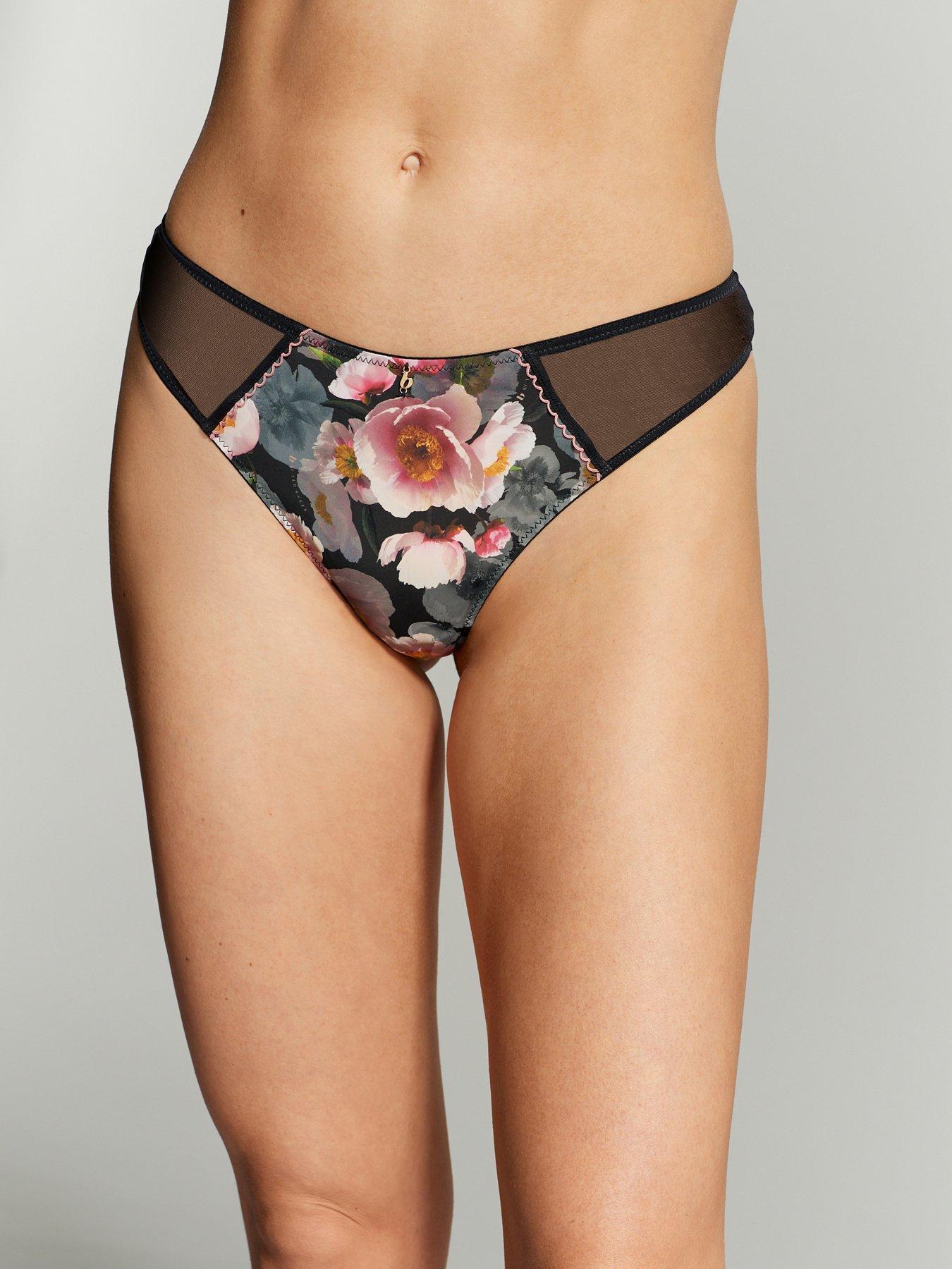 B By Ted Baker B By Baker Posy Brazilian Briefs  Charcoal - Very Brazilian New In 28th October 2024