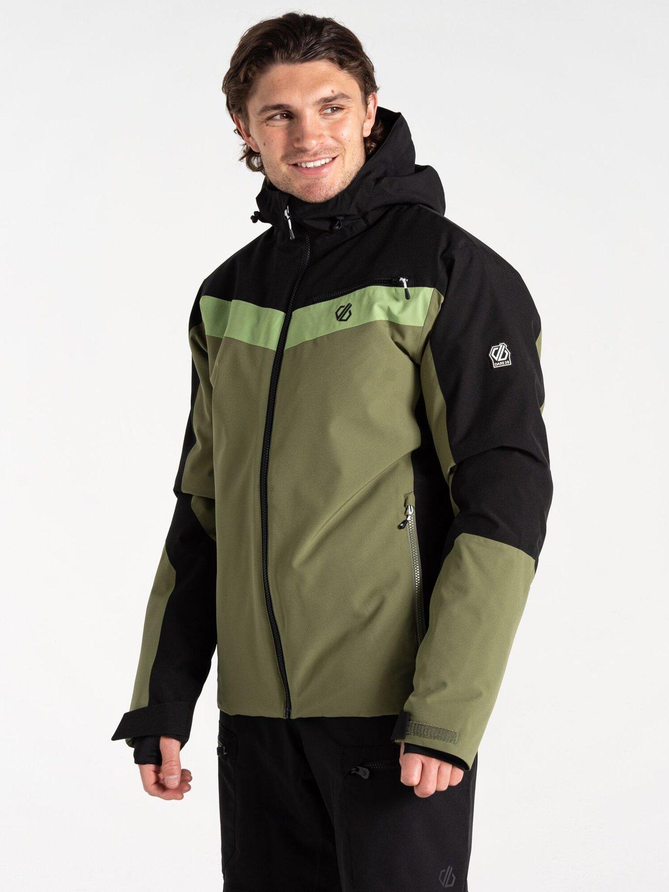 Image 1 of 6 of Dare 2b Men's Eagle II Ski Jacket - Black/Olivine Green