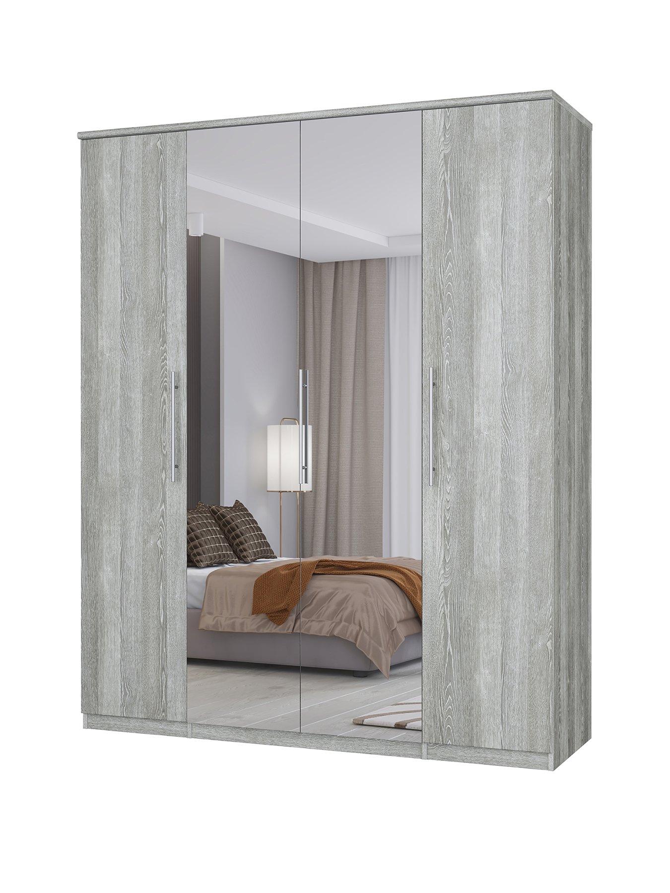 Image 3 of 6 of Very Home Prague 4 Door Wardrobe With Mirrors - FSC&reg; Certified