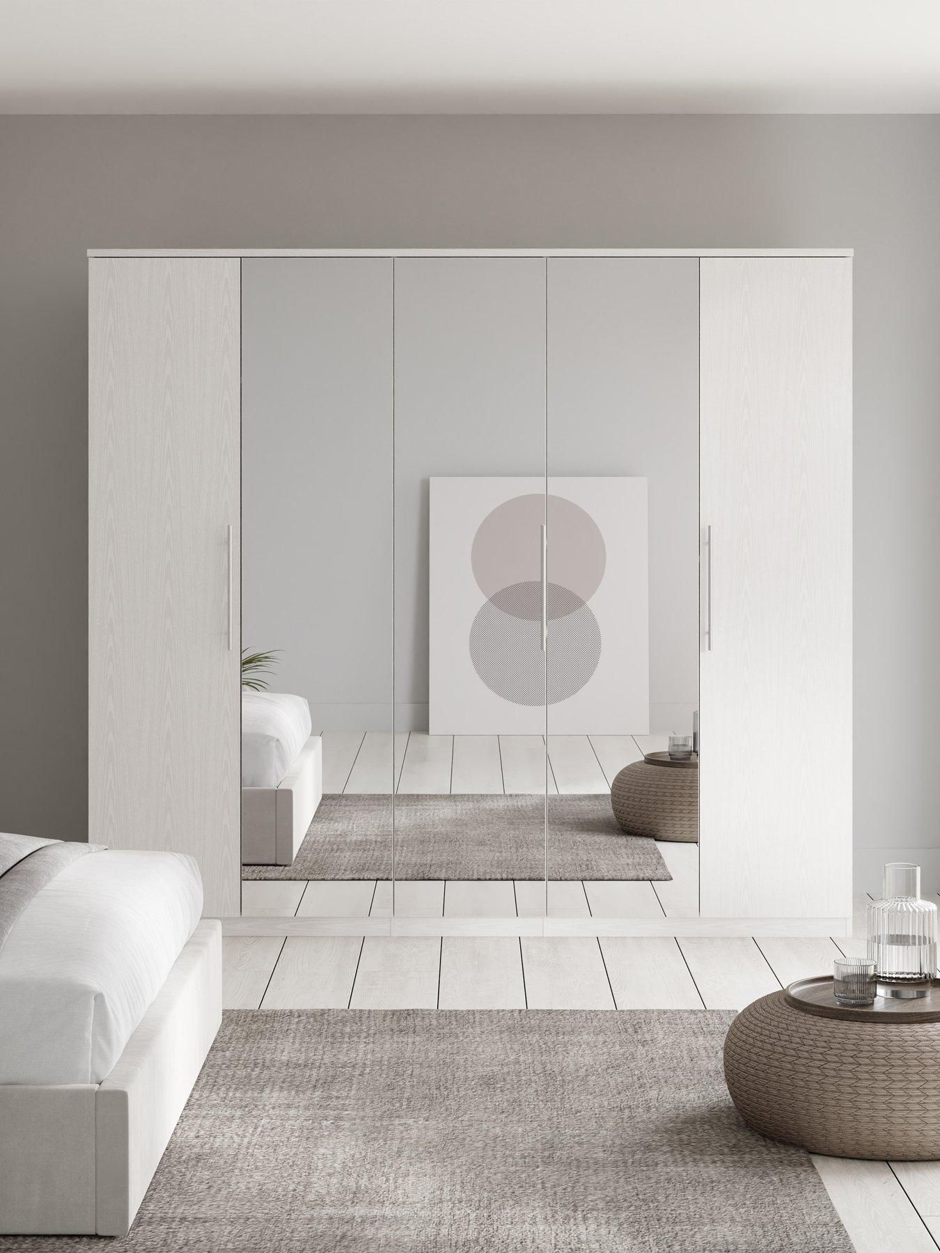 undefined Prague 5 Door Mirrored Wardrobe - FSC® Certified