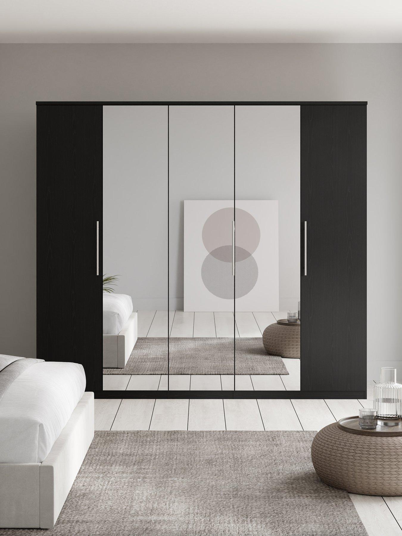 Very Home Prague 5 Door Mirrored Wardrobe - FSC® Certified