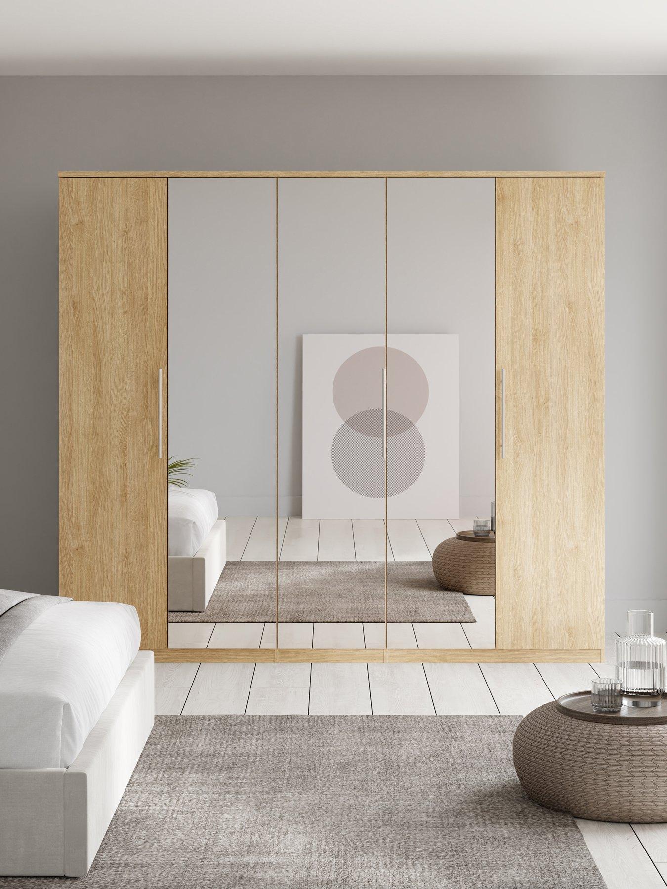 undefined Prague 5 Door Mirrored Wardrobe - FSC® Certified