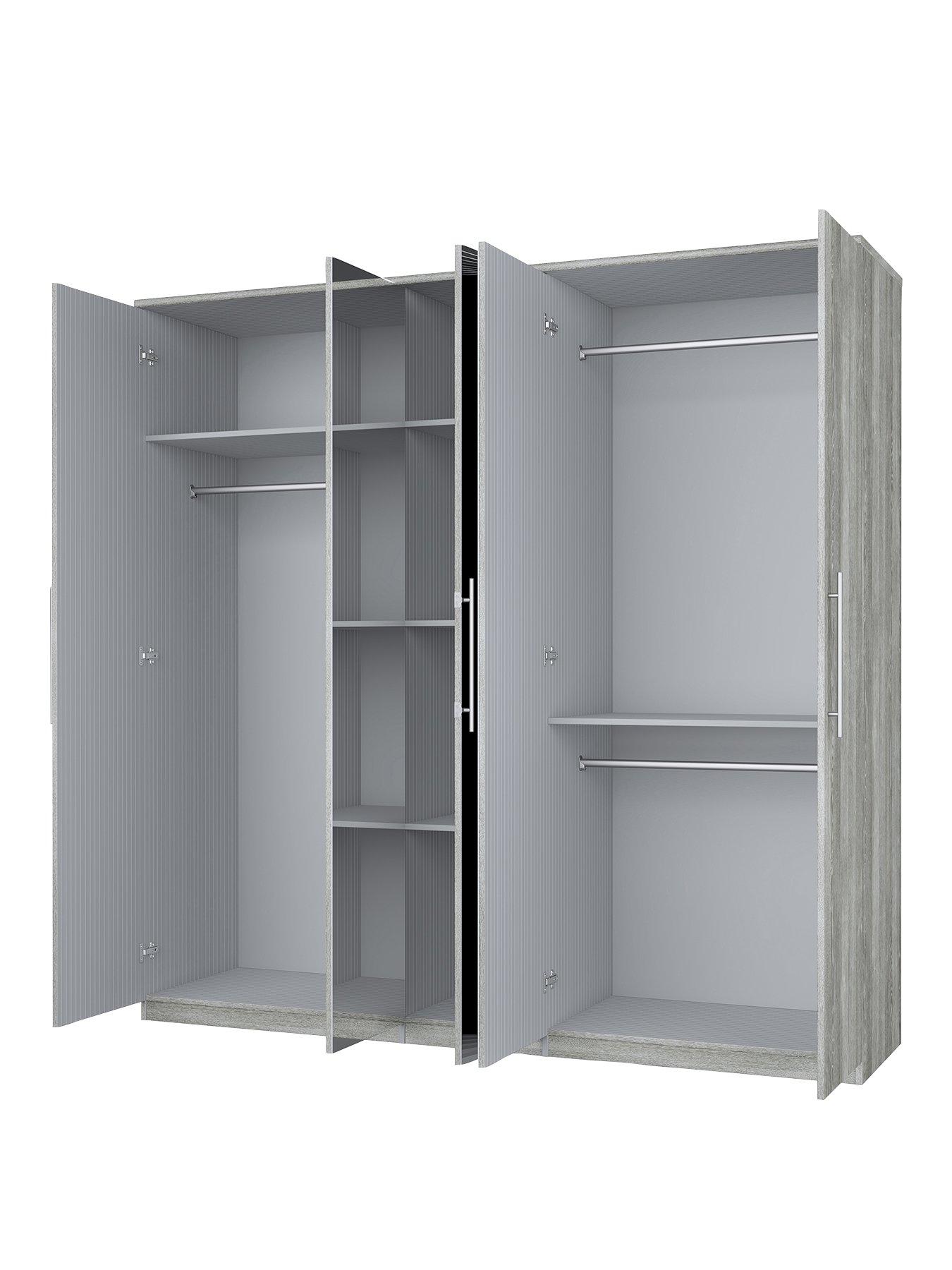 Image 3 of 5 of Very Home Prague 5 Door Mirrored&nbsp;Wardrobe&nbsp;- FSC&reg; Certified