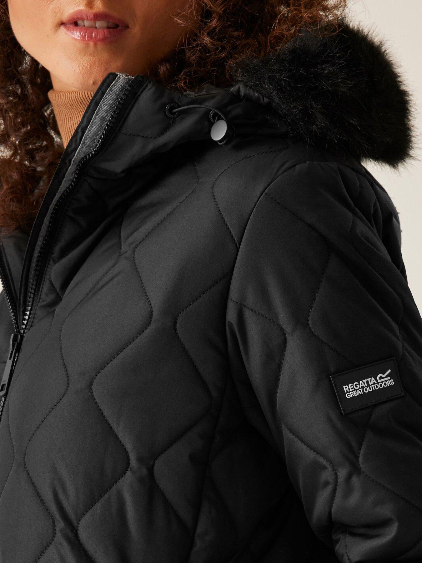 Water Repellent Regatta Fritha Coat Black Regatta Womens Fritha