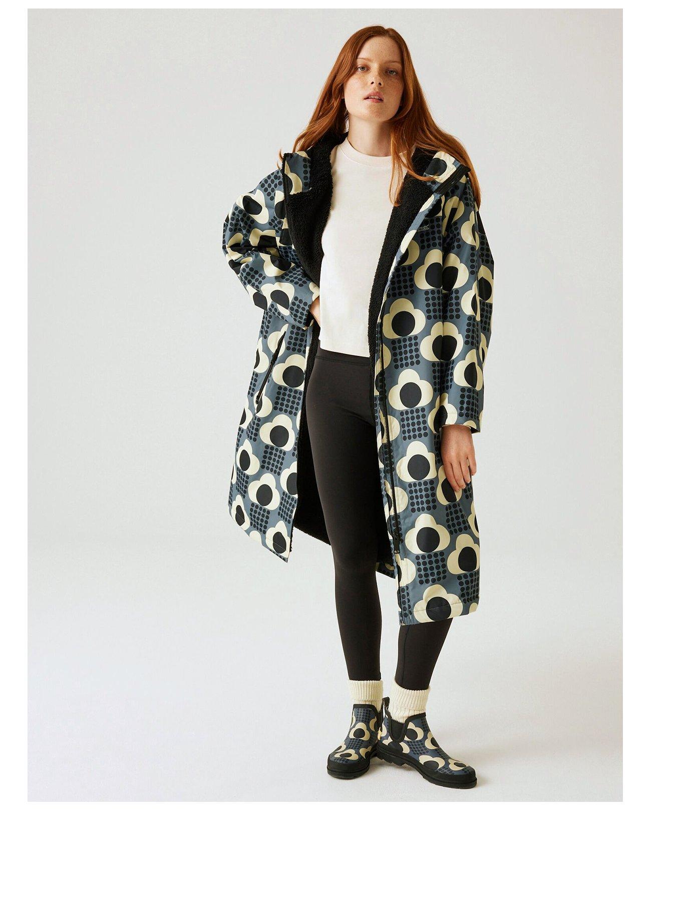 undefined Womens Orla Kiely Changing Robe Waterproof Shell -grey