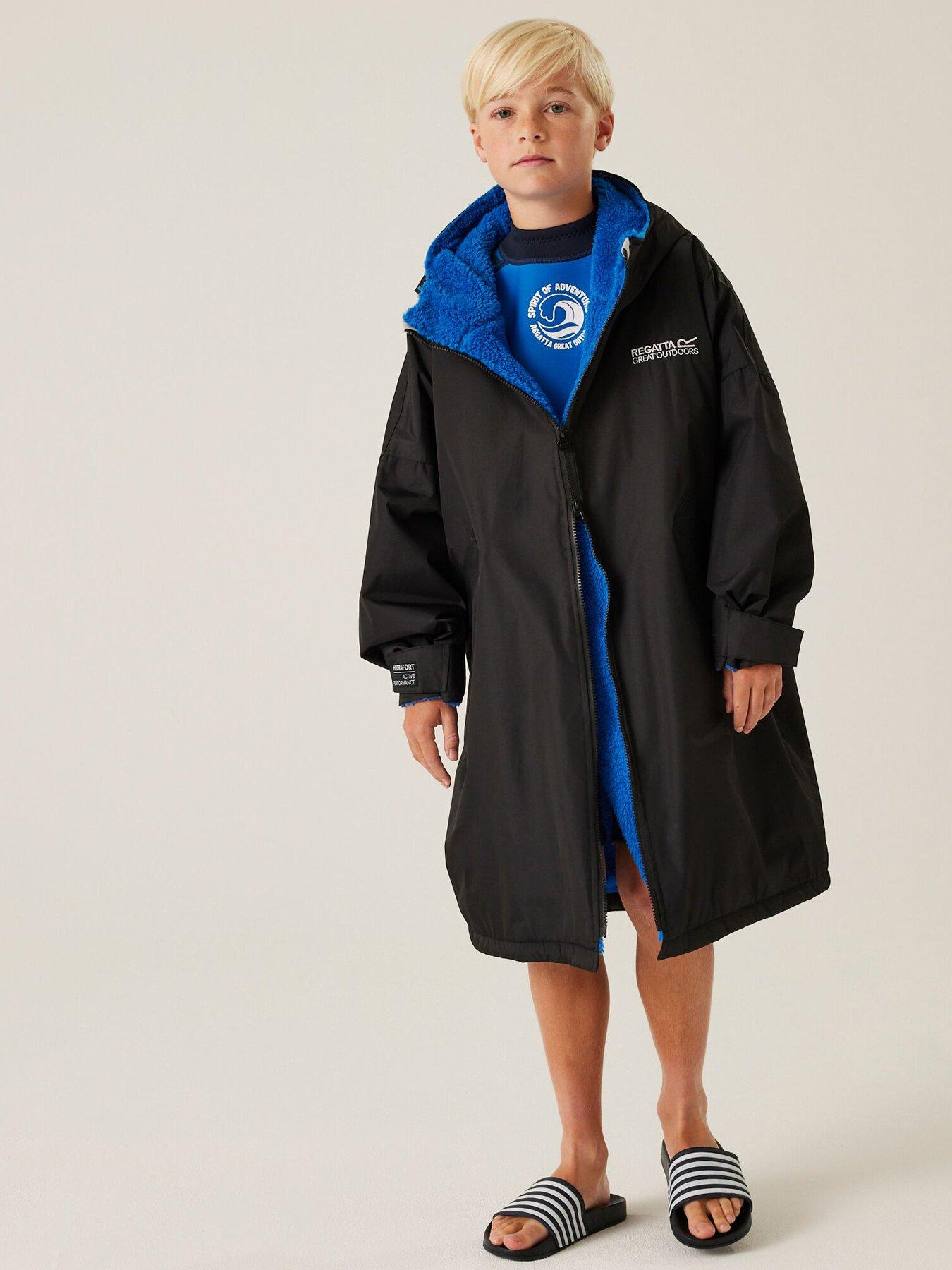 undefined Kids Junior Changing Robe Waterproof Shell -black