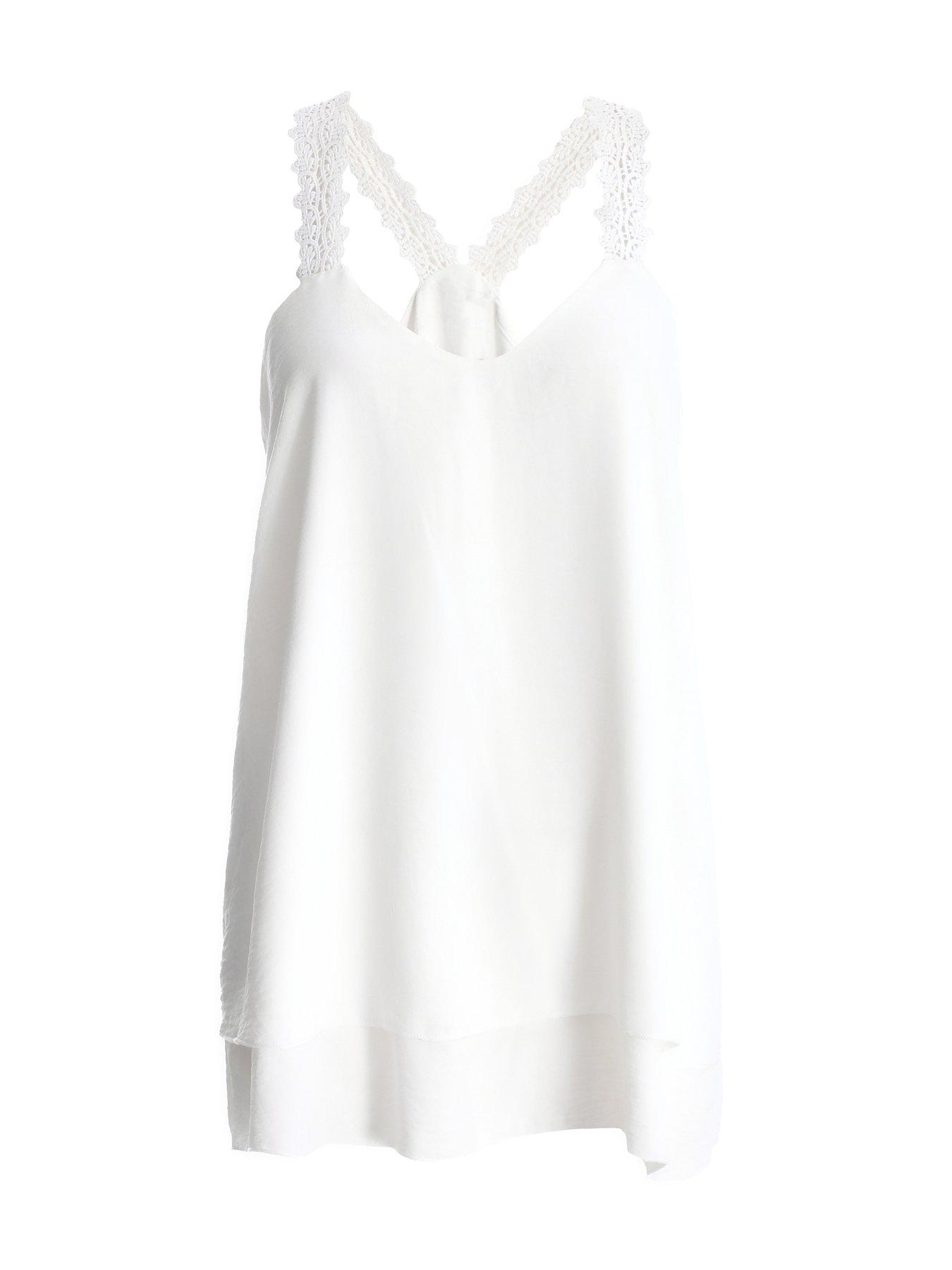 Quiz Cream Crochet Strap Vest Top | Very.co.uk