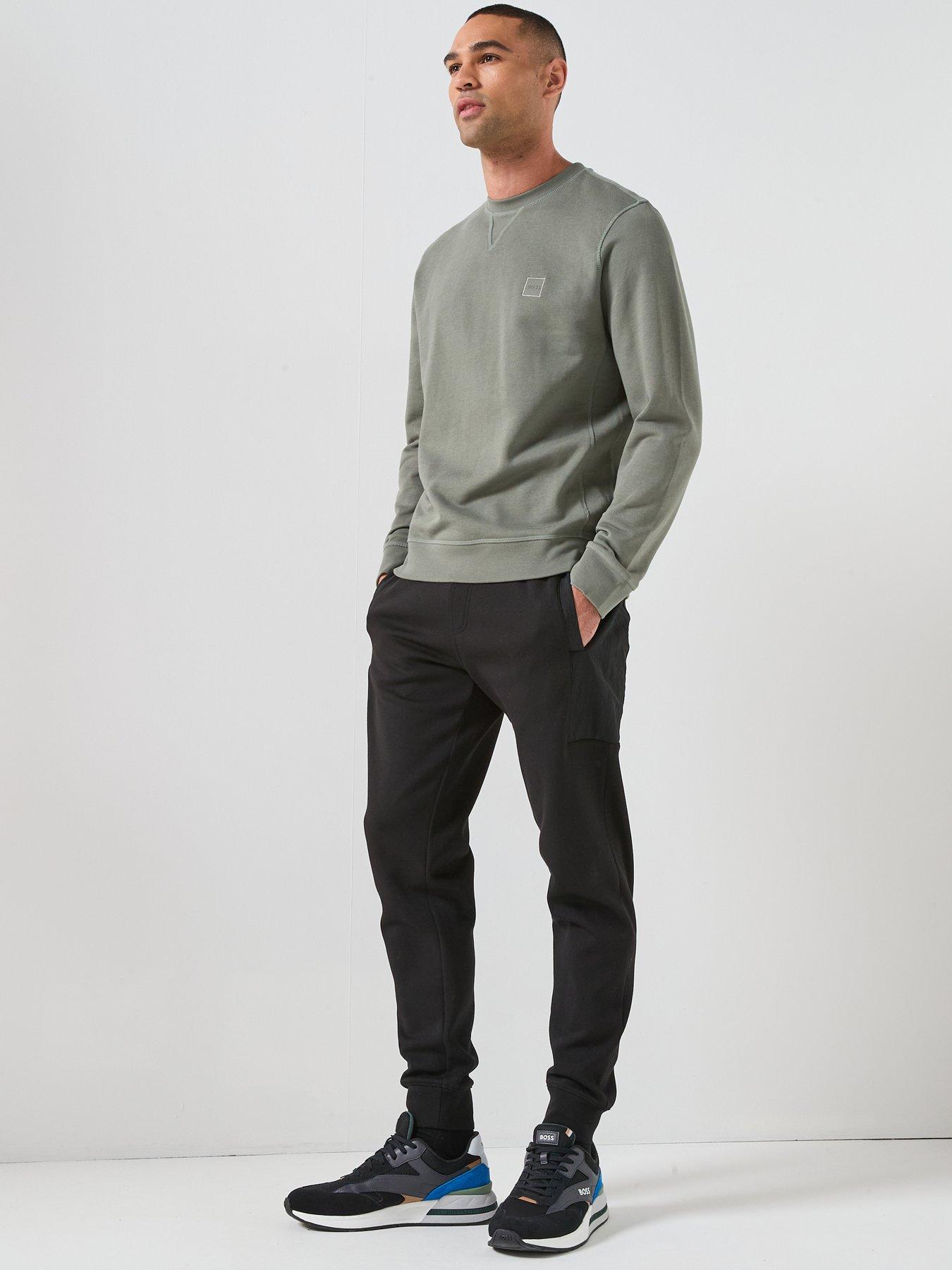 Image 3 of 6 of BOSS Tonal Logo Crew Sweatshirt - Grey