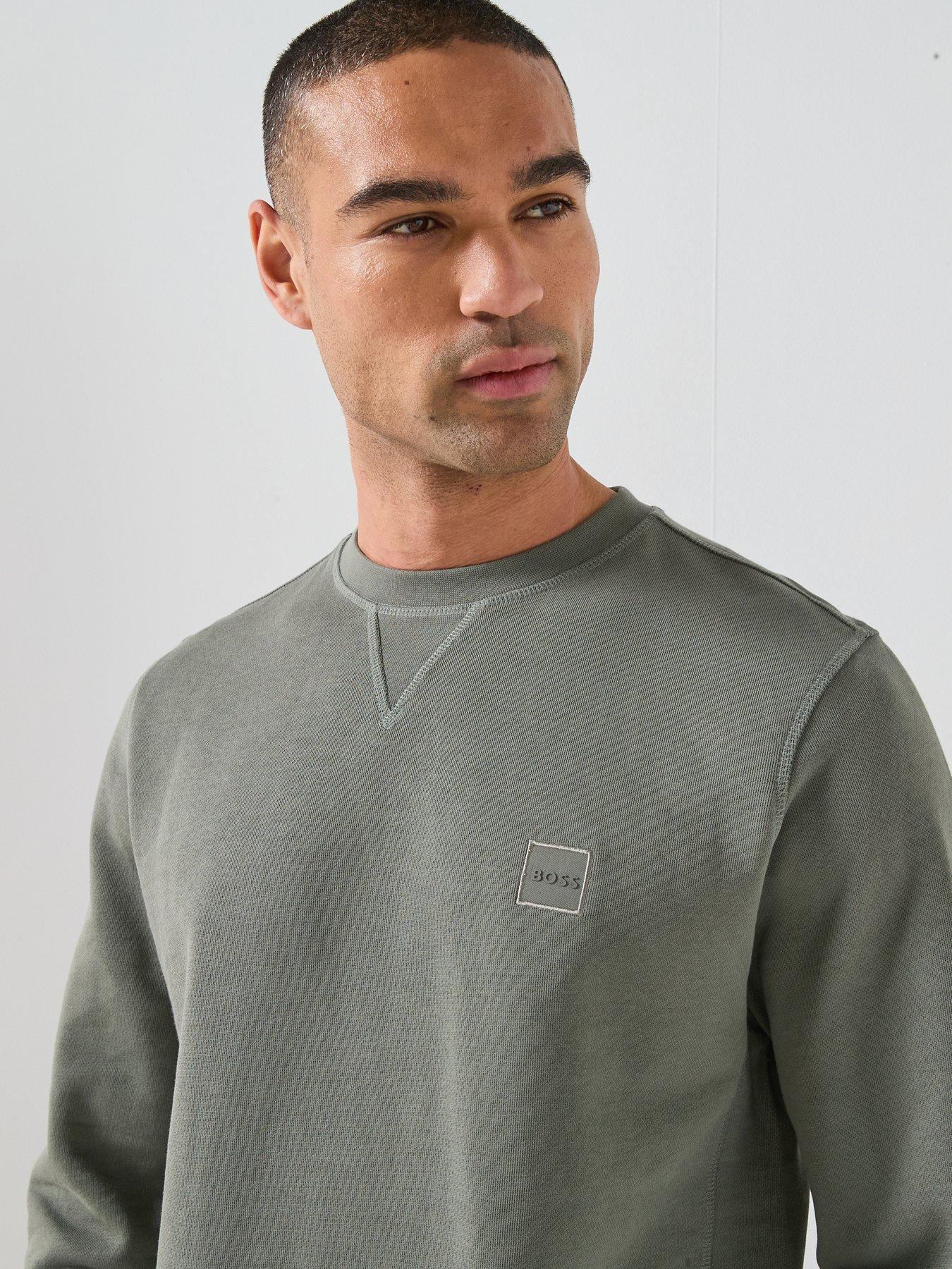 Image 4 of 6 of BOSS Tonal Logo Crew Sweatshirt - Grey