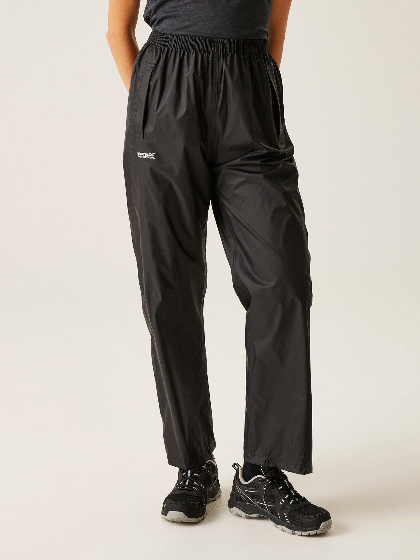 Regatta Womens Pack It Overtrousers-Black, Black, Size S, Women