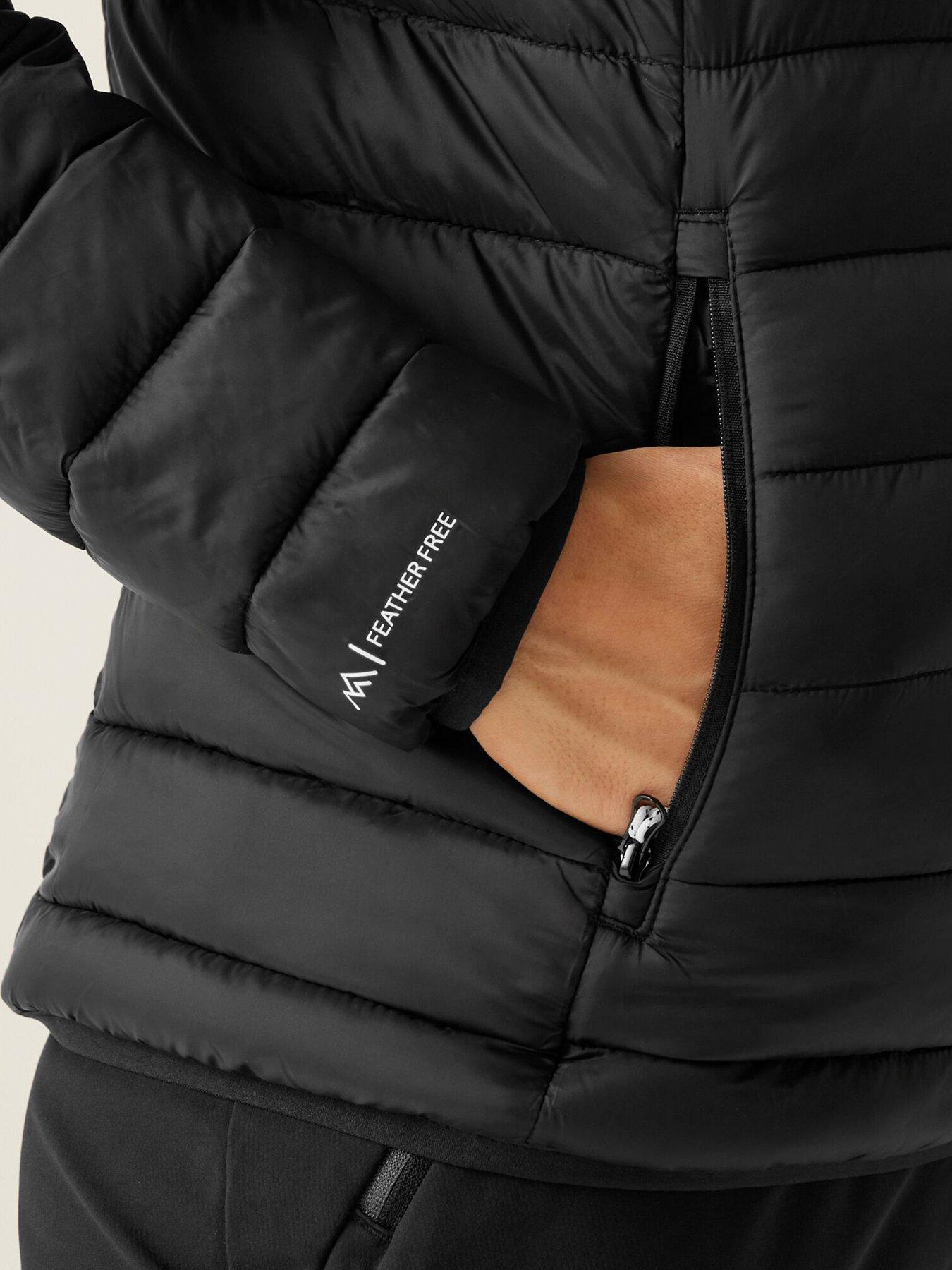 Image 4 of 6 of Regatta Womens Hooded Marizion Baffled/Quilted Jacket-Black