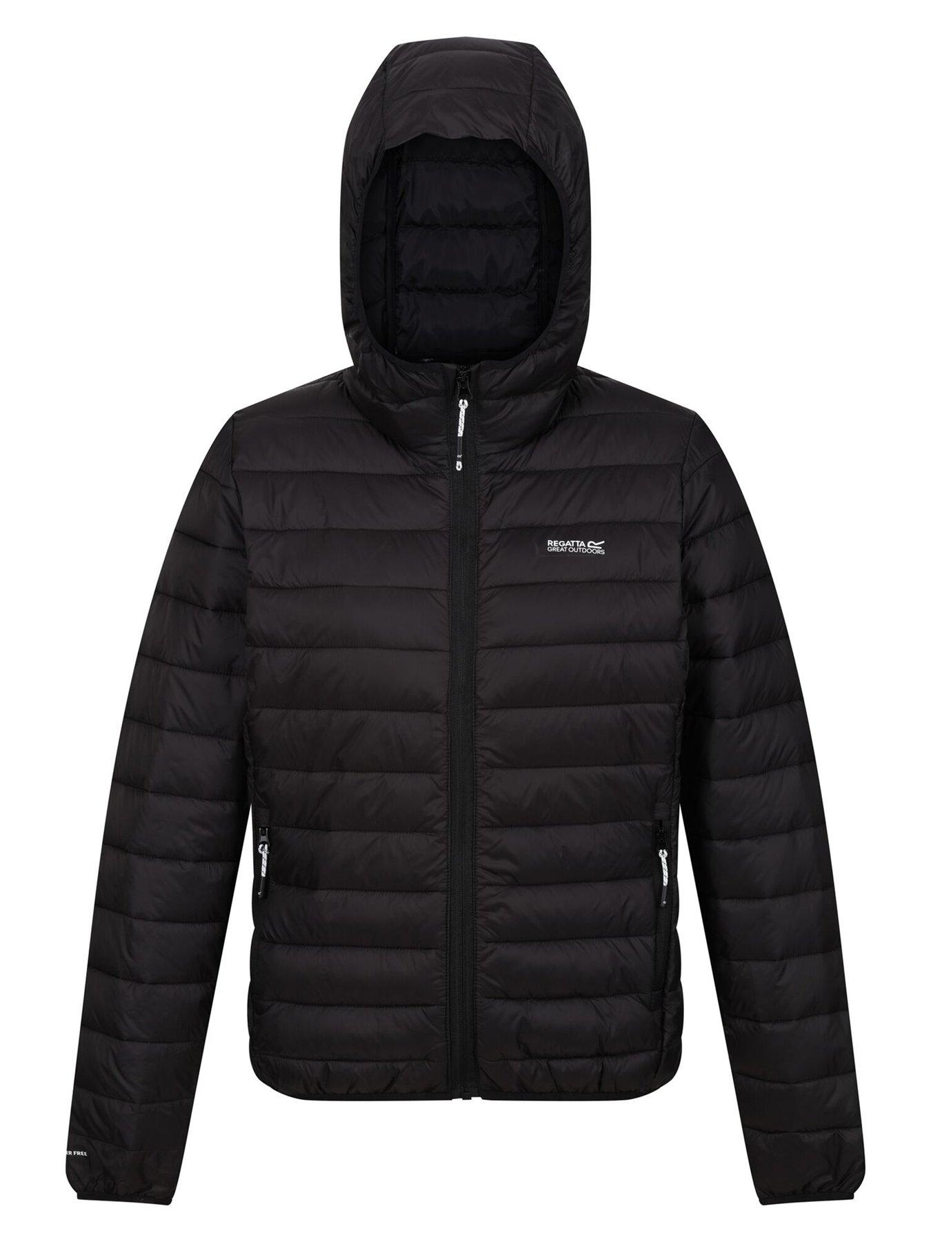 Image 5 of 6 of Regatta Womens Hooded Marizion Baffled/Quilted Jacket-Black
