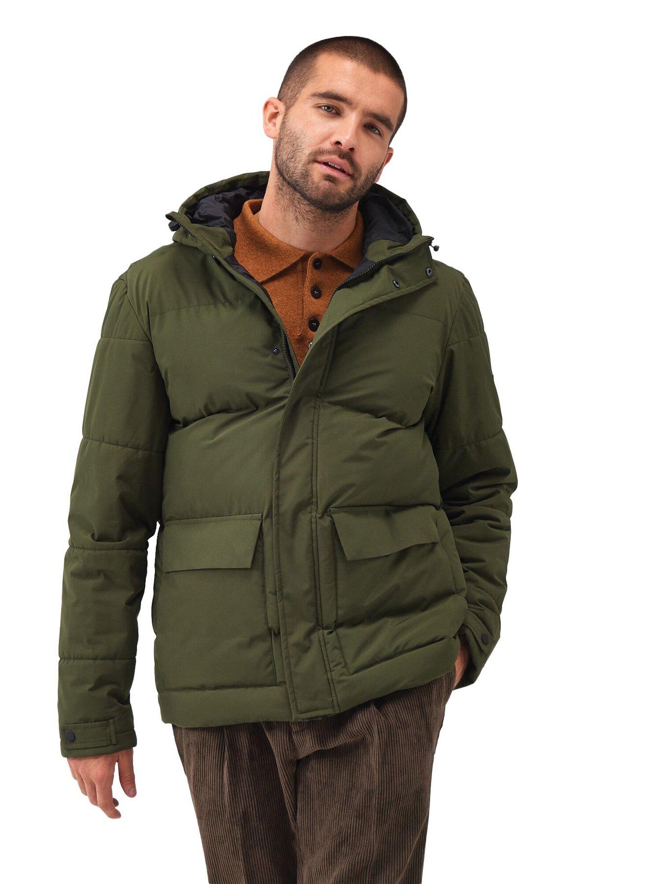 undefined Mens Falkner Baffled/Quilted Jacket-KHAKI