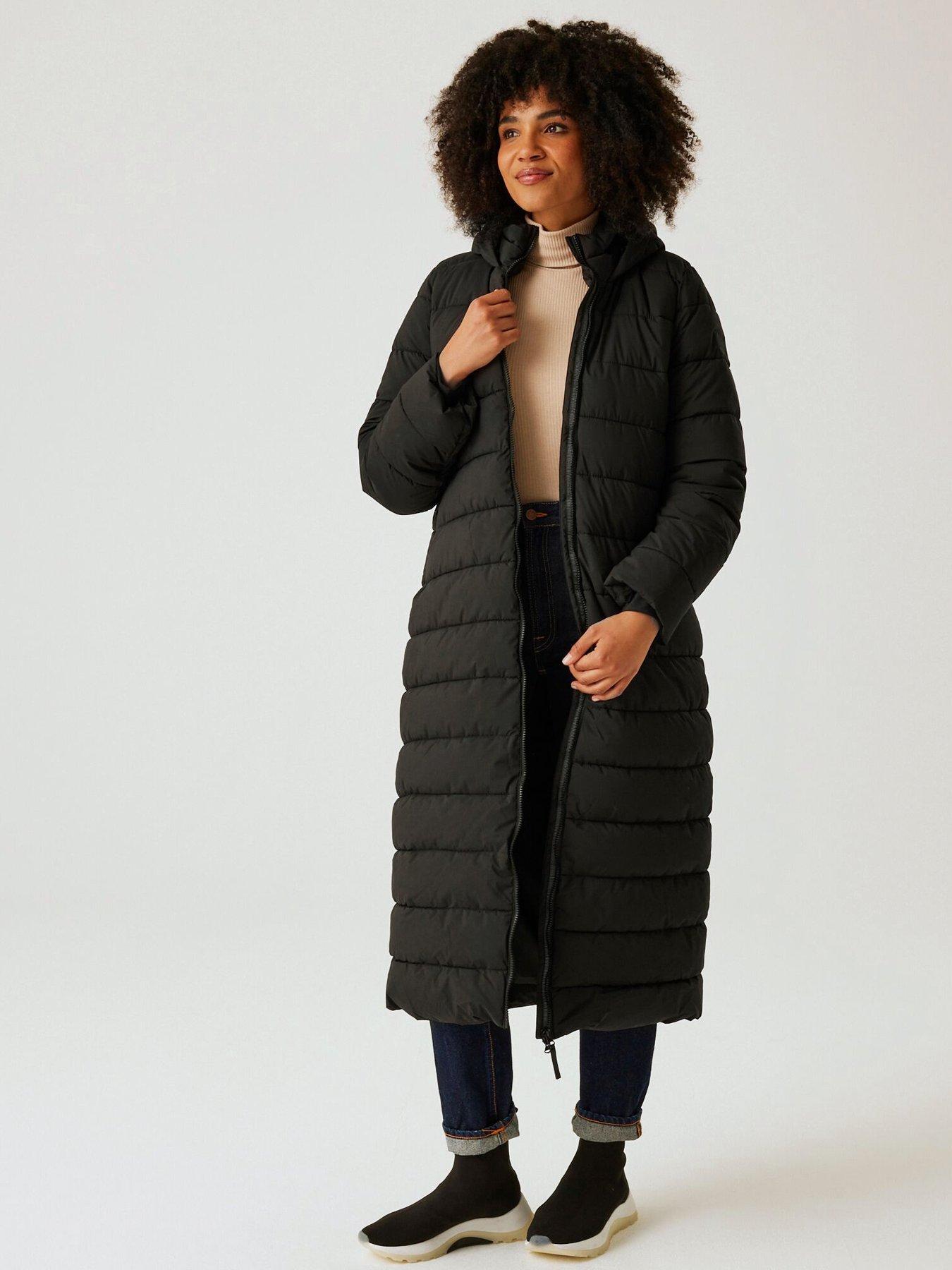 undefined Womens Elender Baffled/Quilted Jacket-Black