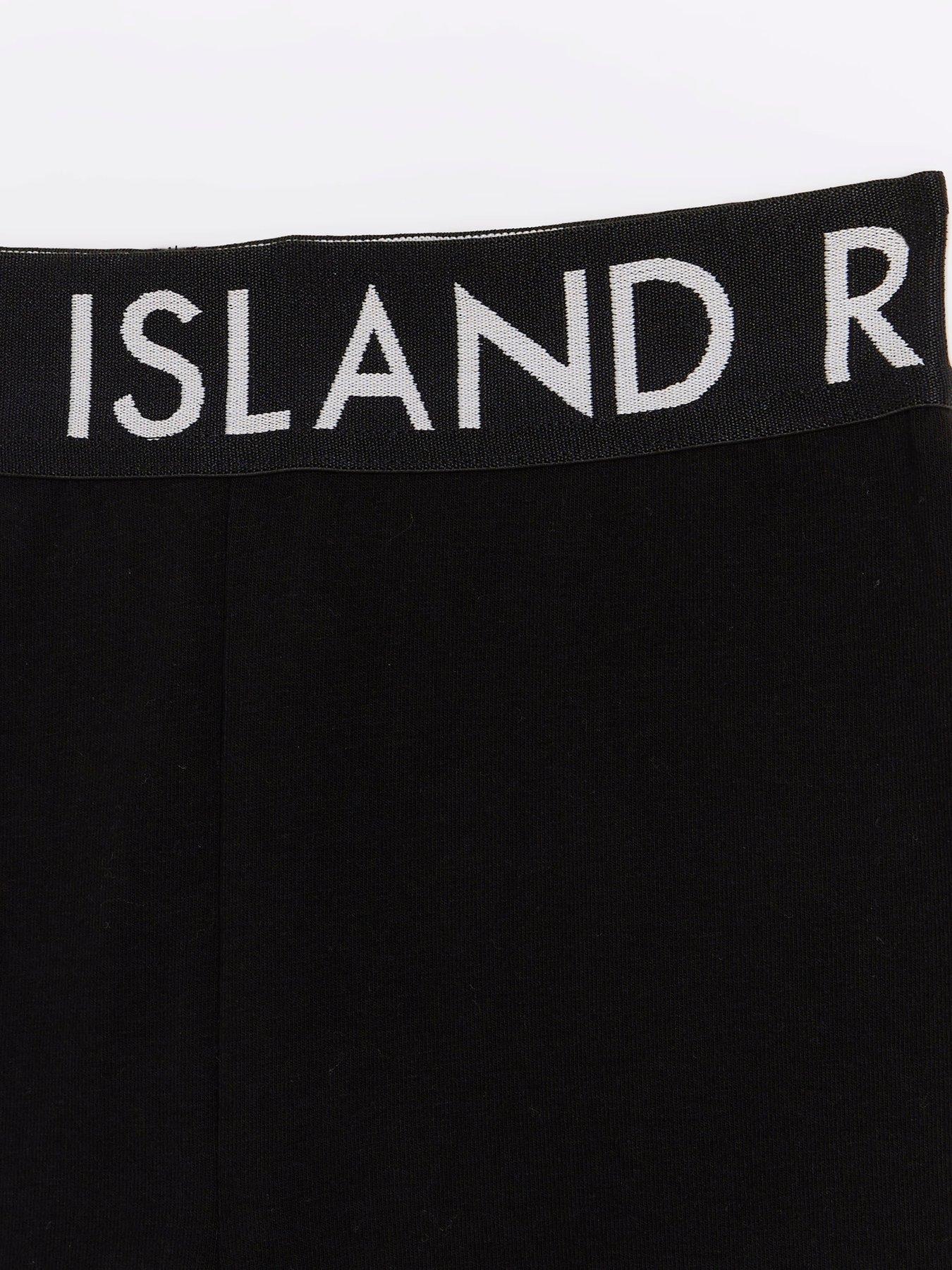 Image 4 of 4 of River Island Older Girl Flared Leggings - Black