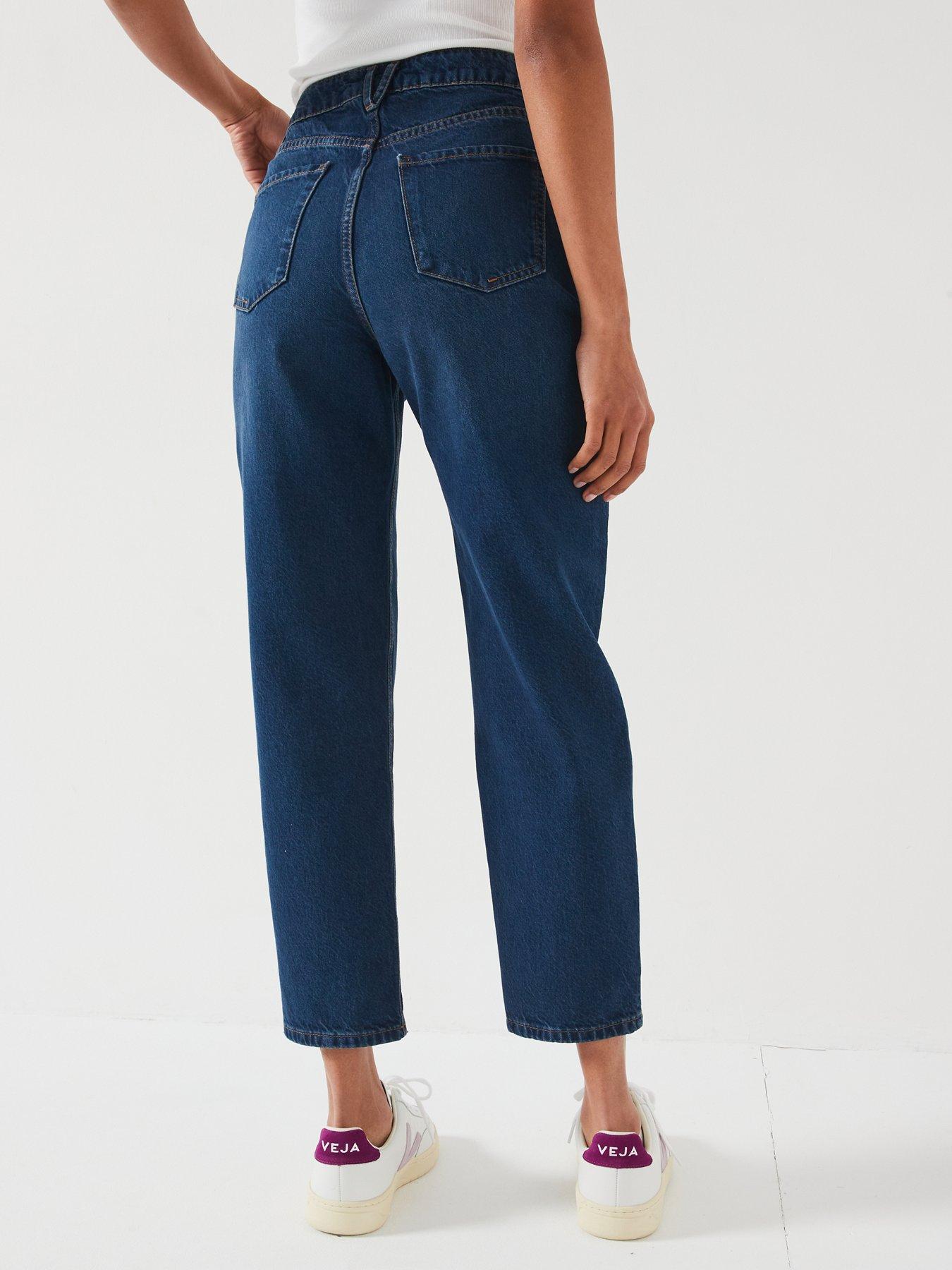 Image 2 of 6 of V by Very High Waist Mom Jeans - Dark Wash