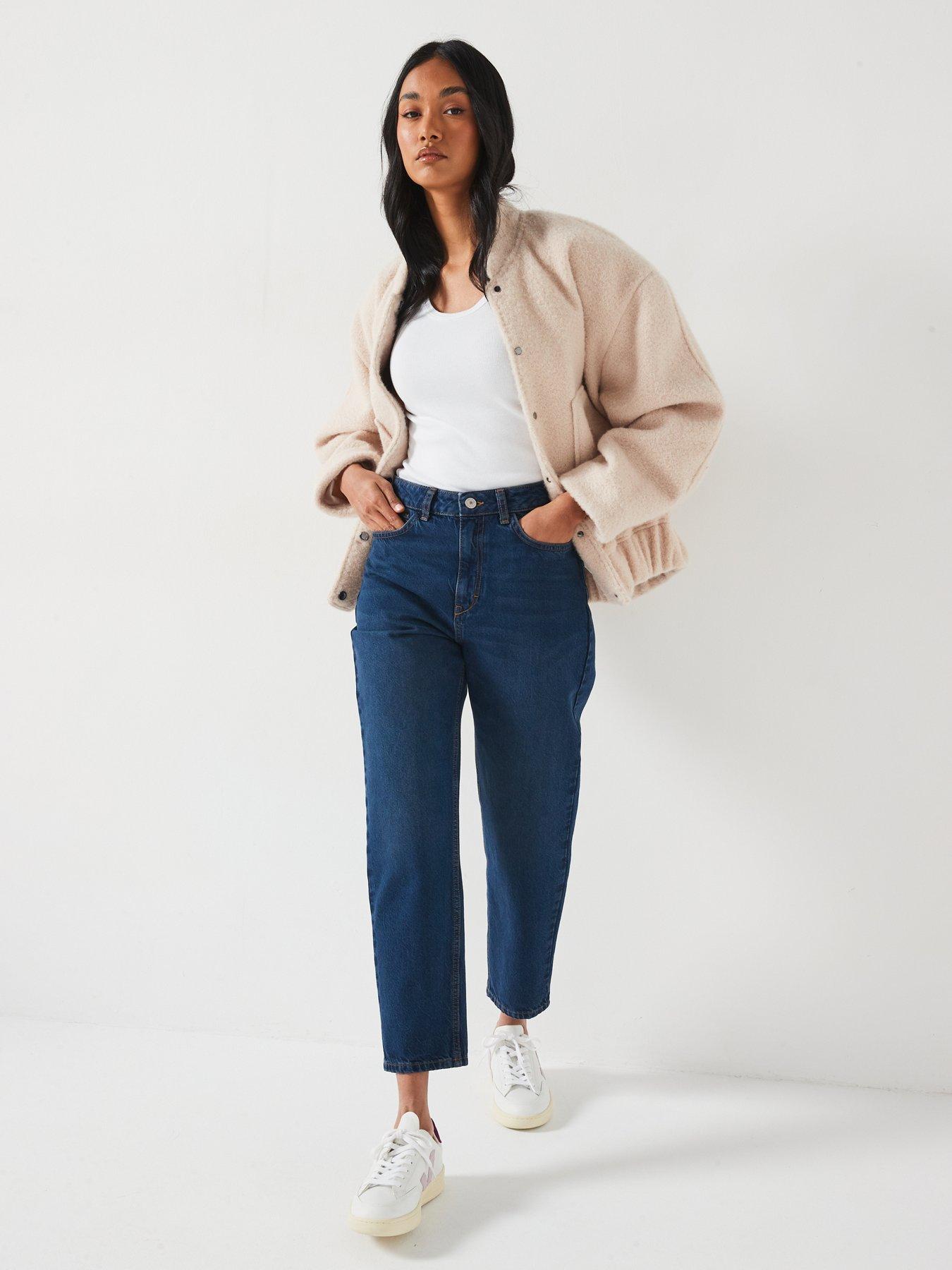 Image 3 of 6 of V by Very High Waist Mom Jeans - Dark Wash