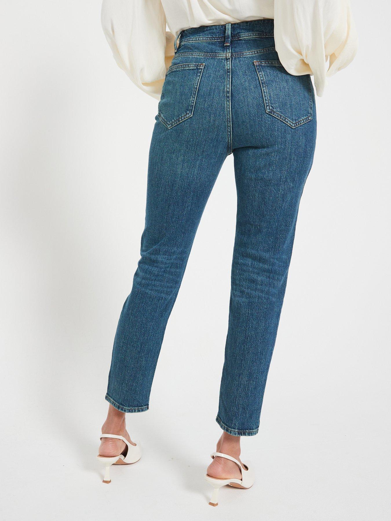 Image 2 of 6 of V by Very Sculpt Slim Mom Tint Wash Jeans - Dark Wash
