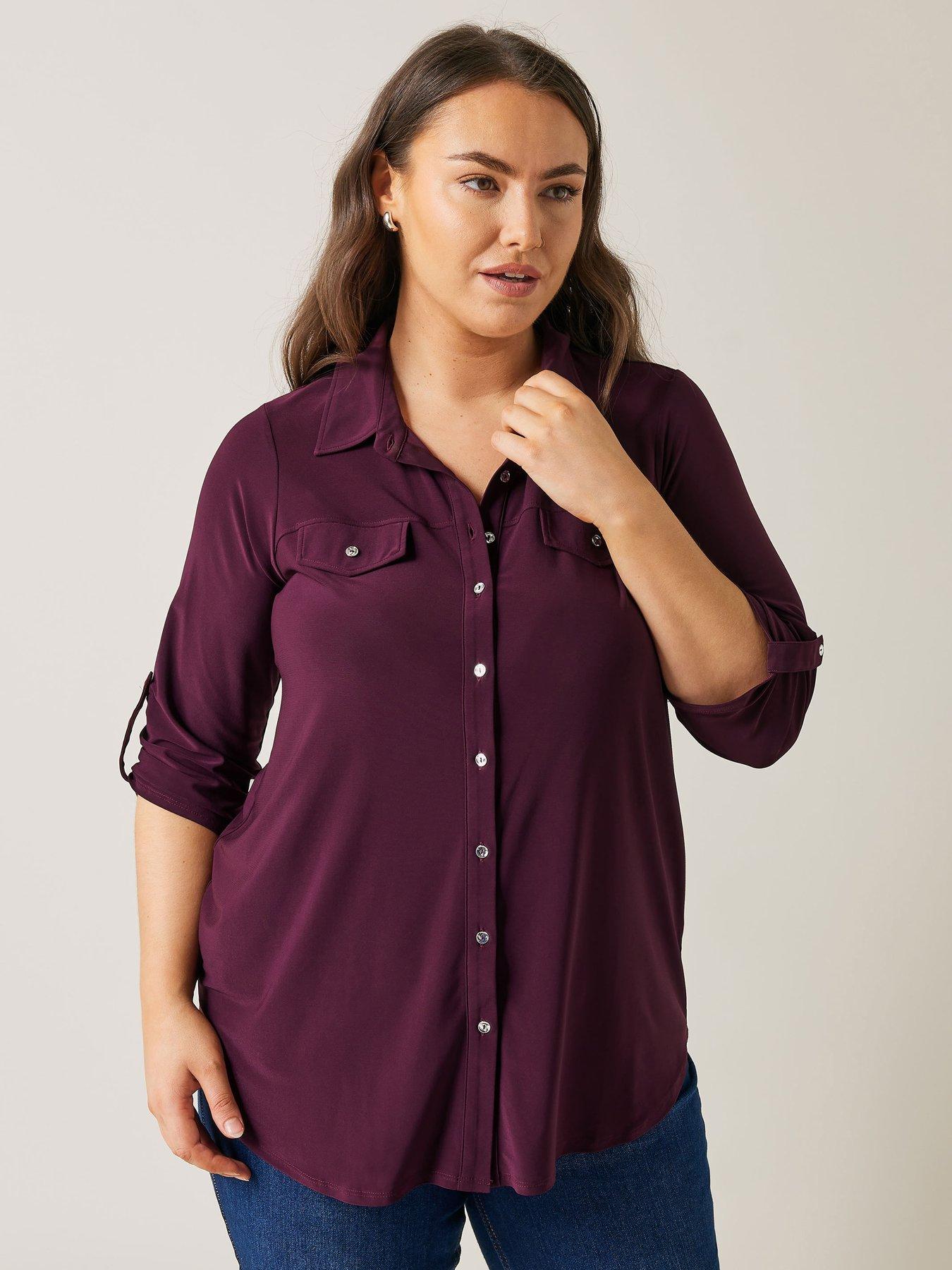 HONESTLY TRUTHFULLY PURPLE WOVEN TOP main image 0