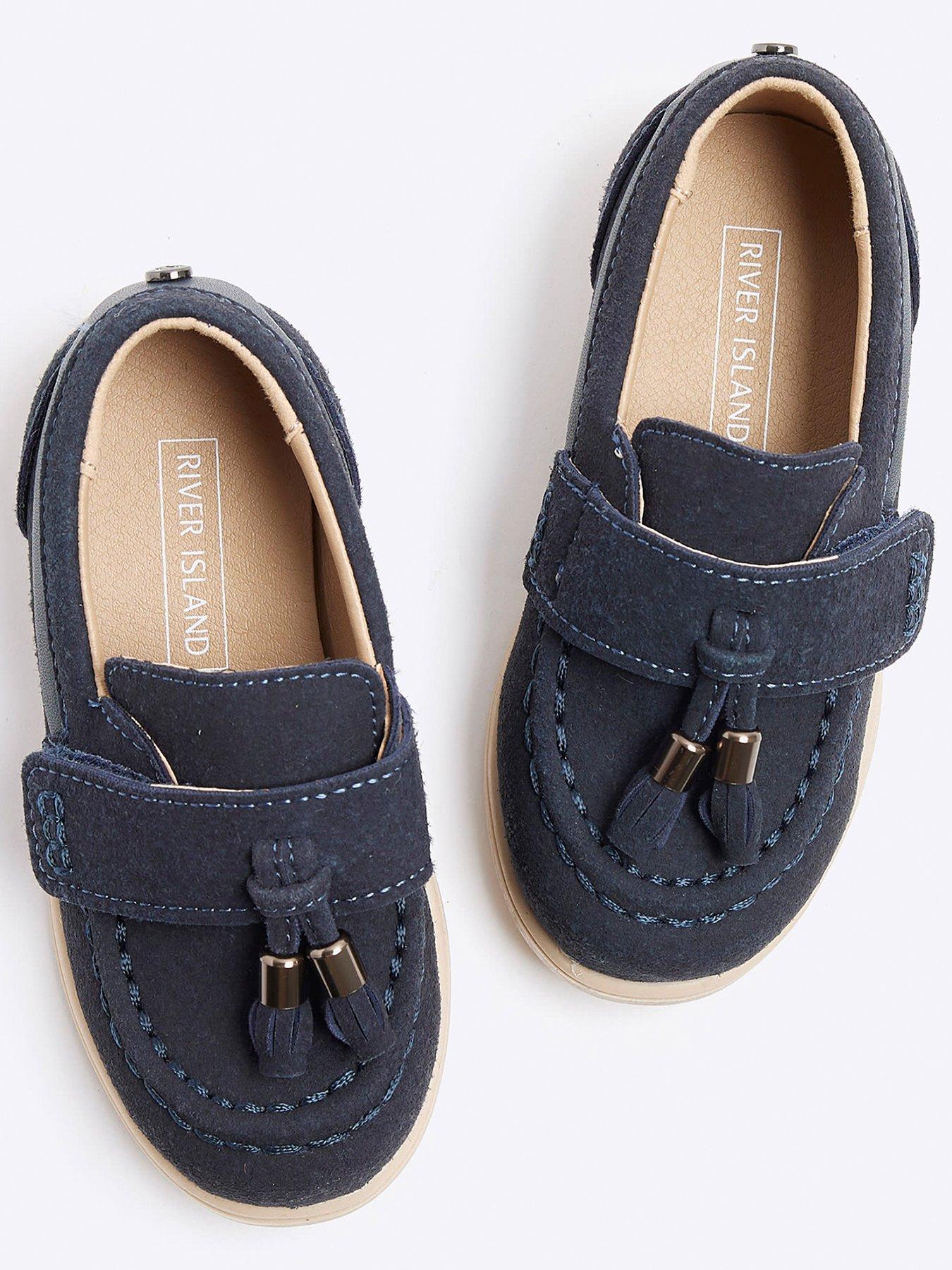 River island blue loafers deals