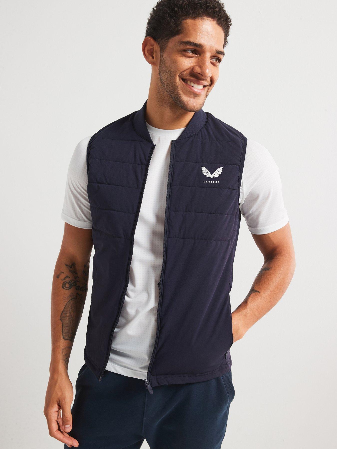 undefined Mens Training Apex Hybrid Quilted Gilet -Midnight Navy