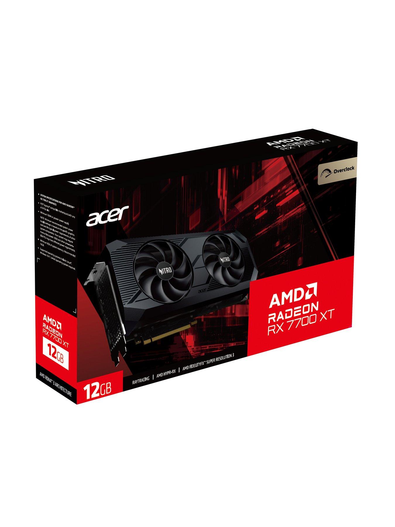 Image 7 of 7 of Acer Nitro AMD Radeon RX 7700 XT 12GB Overclocked Graphics Card - Black