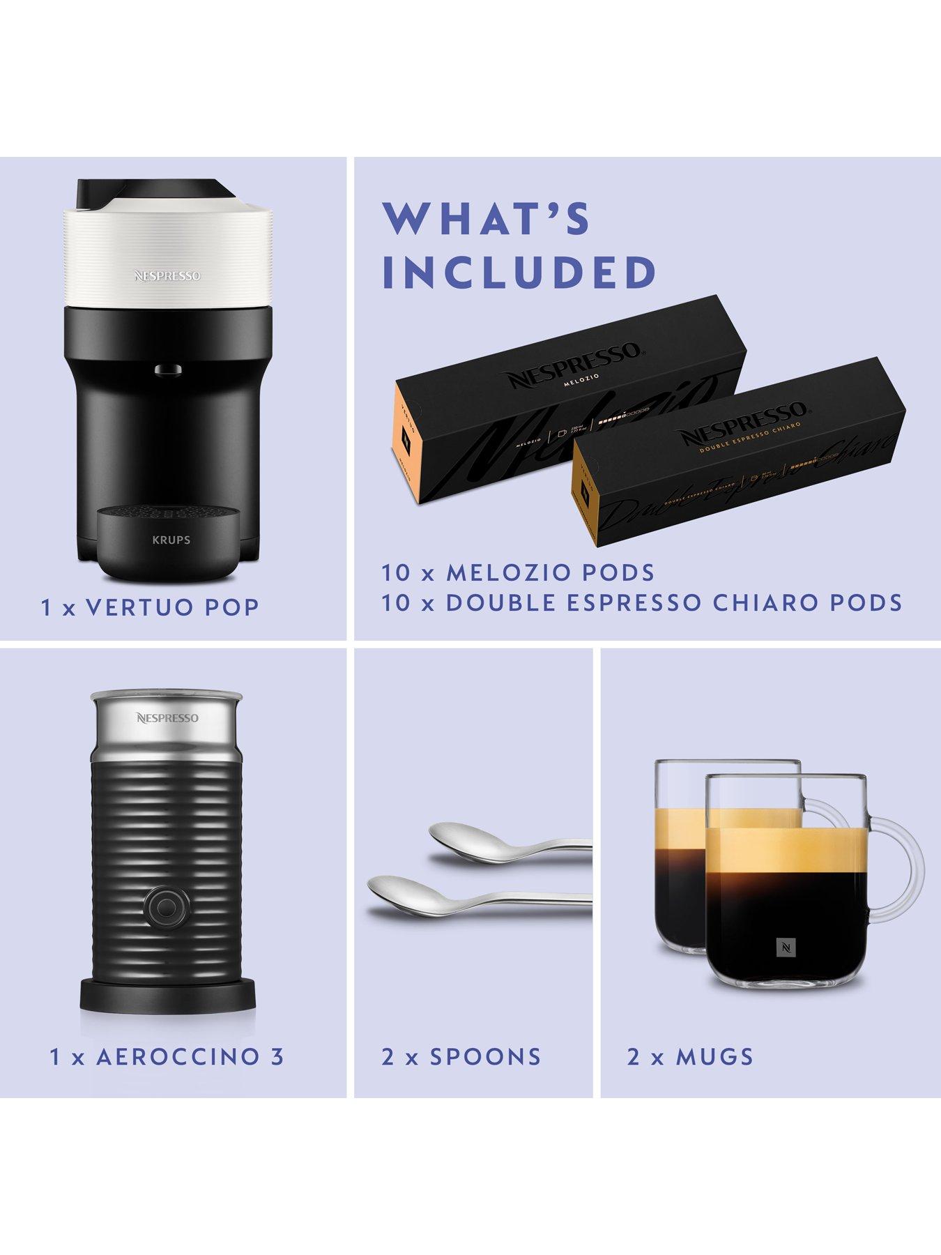 Image 2 of 5 of Nespresso POP Coconut White by Krups Machine Bundle