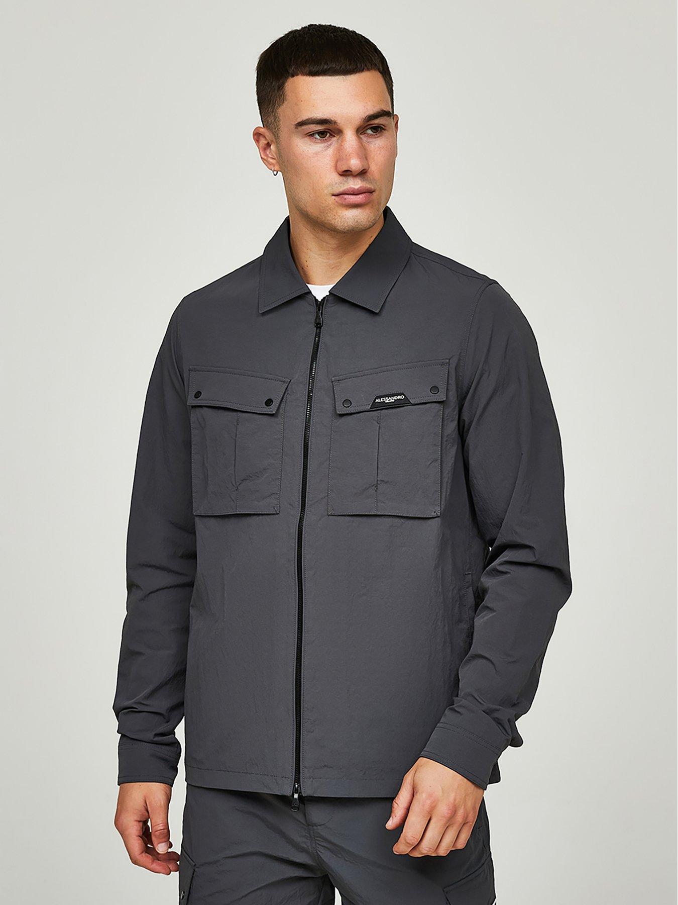 Image 1 of 6 of Alessandro Zavetti Fiorenzo Overshirt - Grey