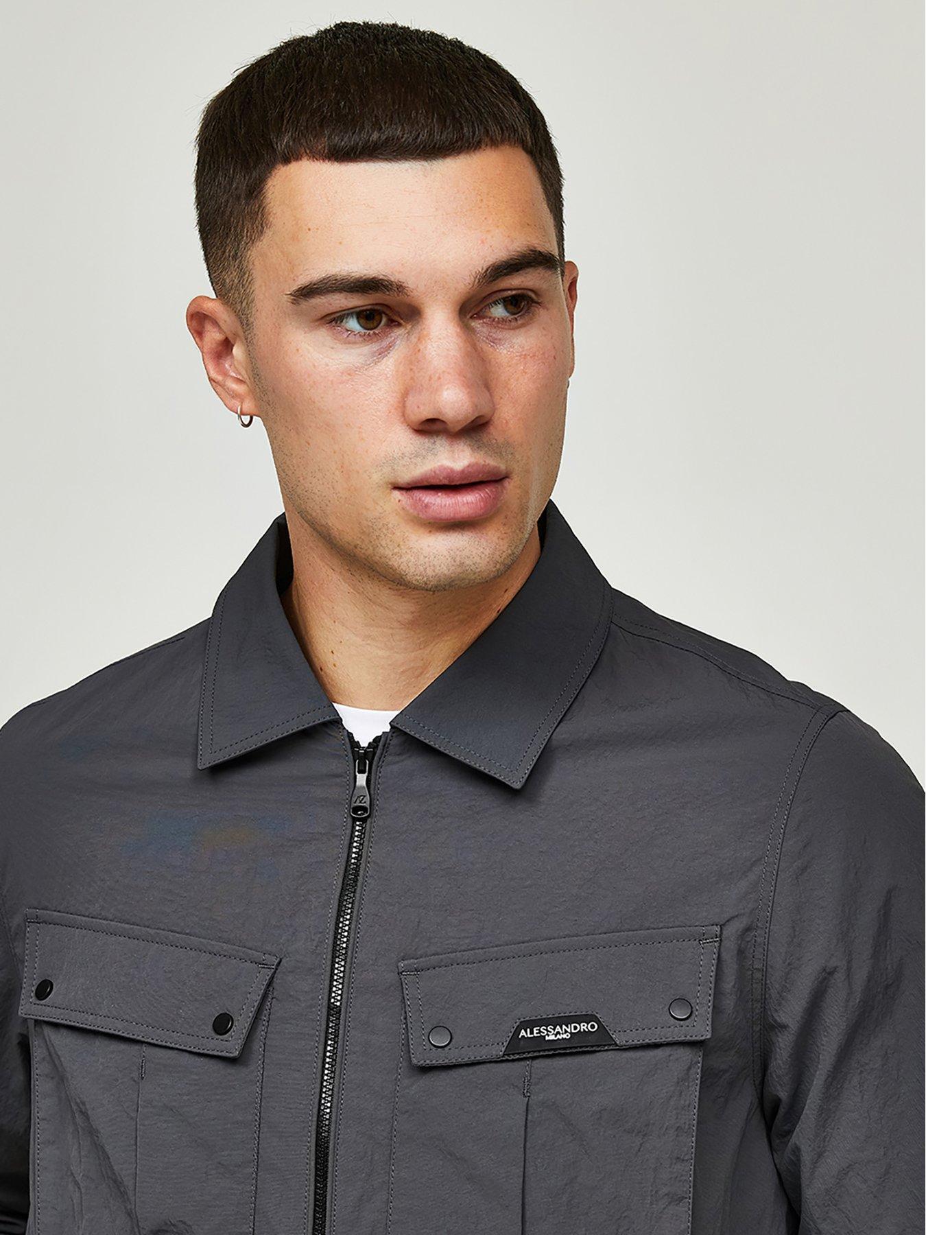 Image 6 of 6 of Alessandro Zavetti Fiorenzo Overshirt - Grey