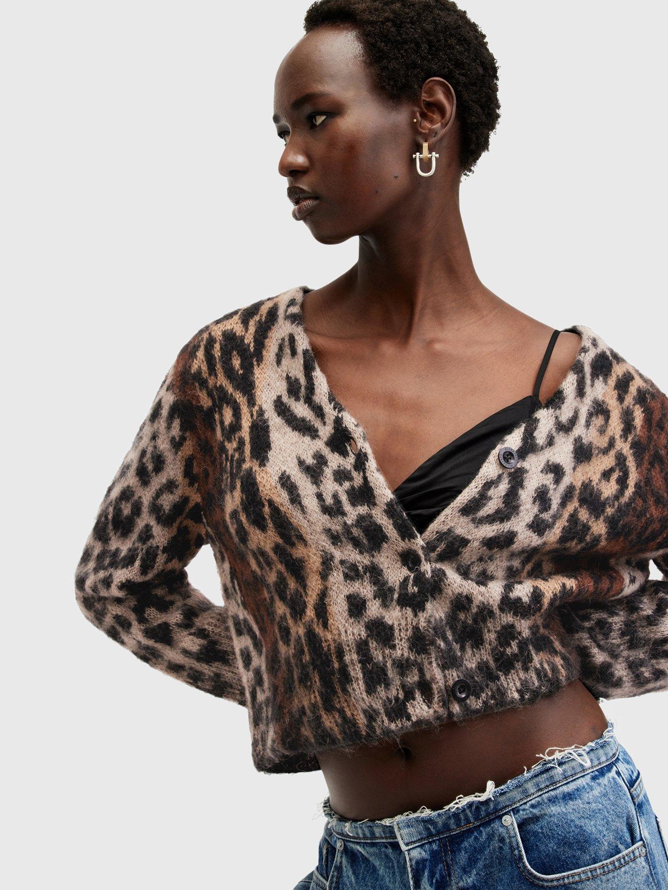Image 4 of 5 of AllSaints Wick Lex Cardigan - Brown