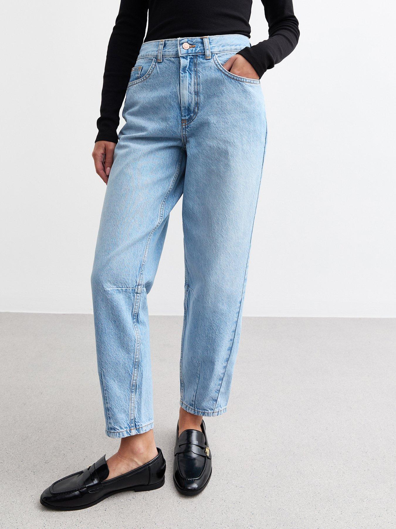 undefined Denim Barrel Leg Jeans - Blue