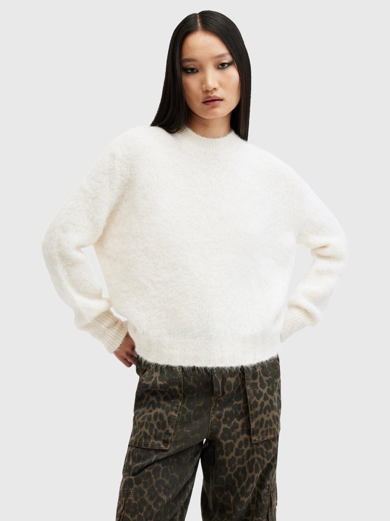 undefined Vortex Crew Neck Relaxed Fit Jumper - White
