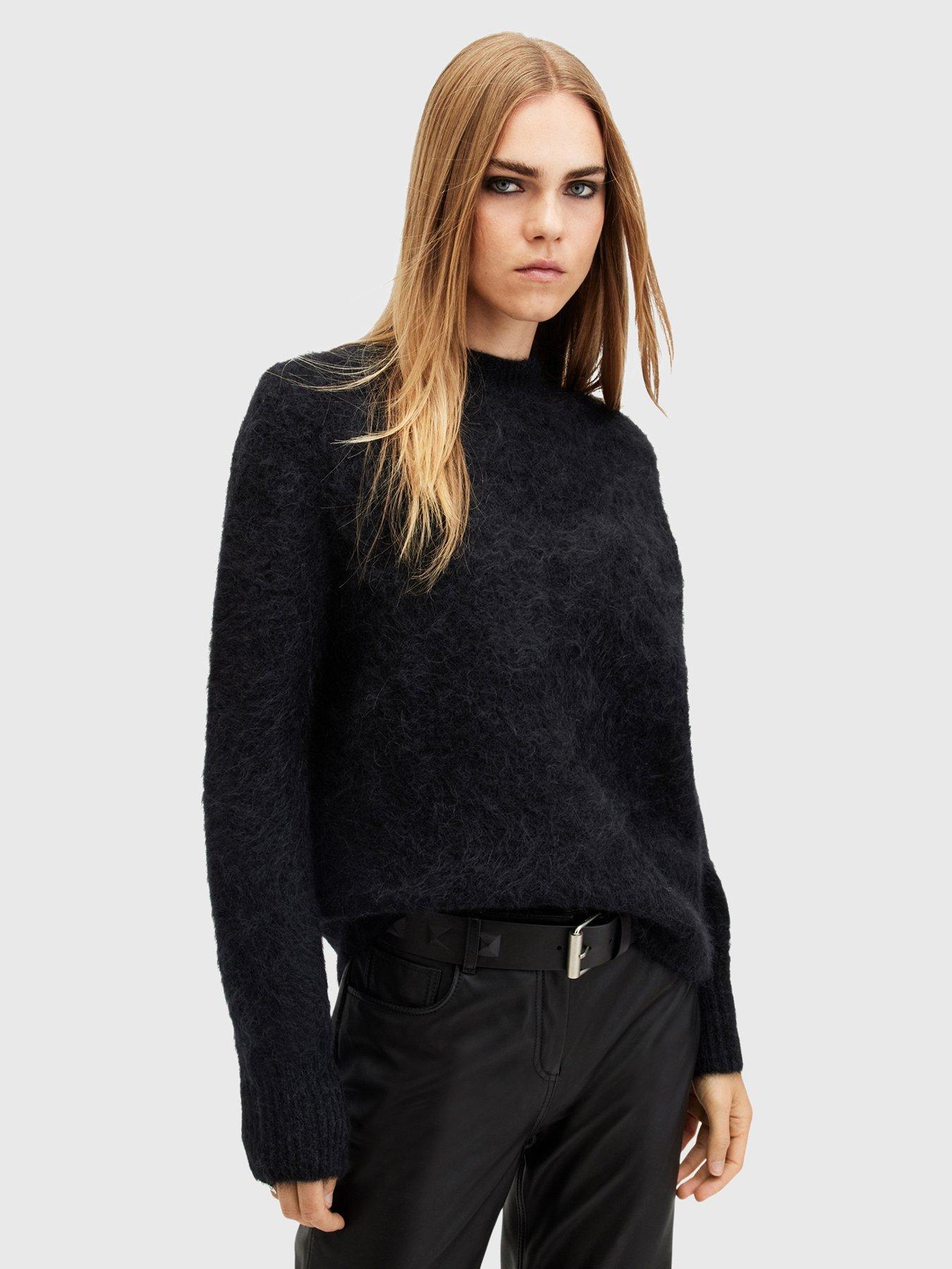 undefined Vortex Crew Neck Relaxed Fit Jumper - Black