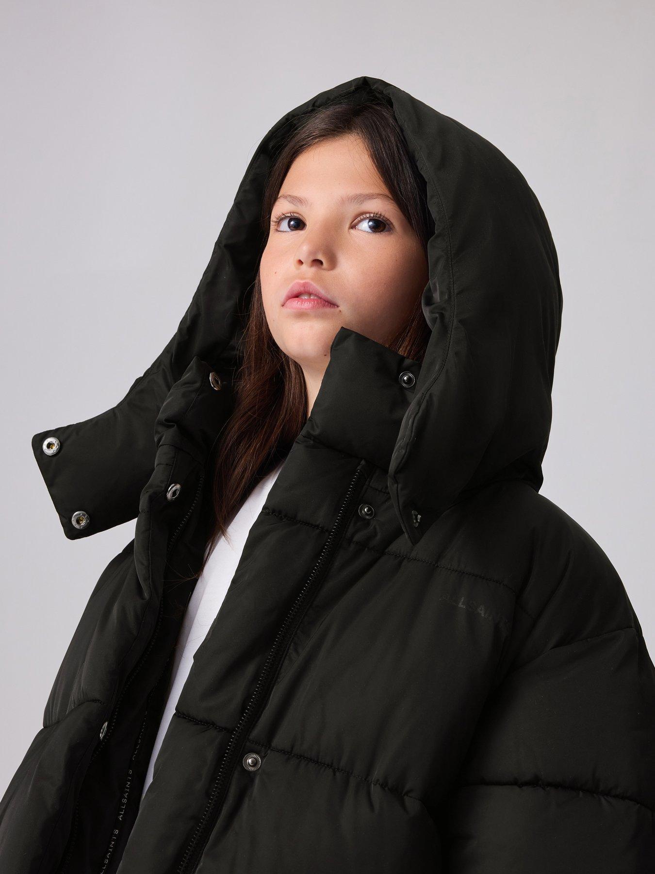 Image 5 of 5 of smALLSAINTS All Saints Longline Padded Coat - Black