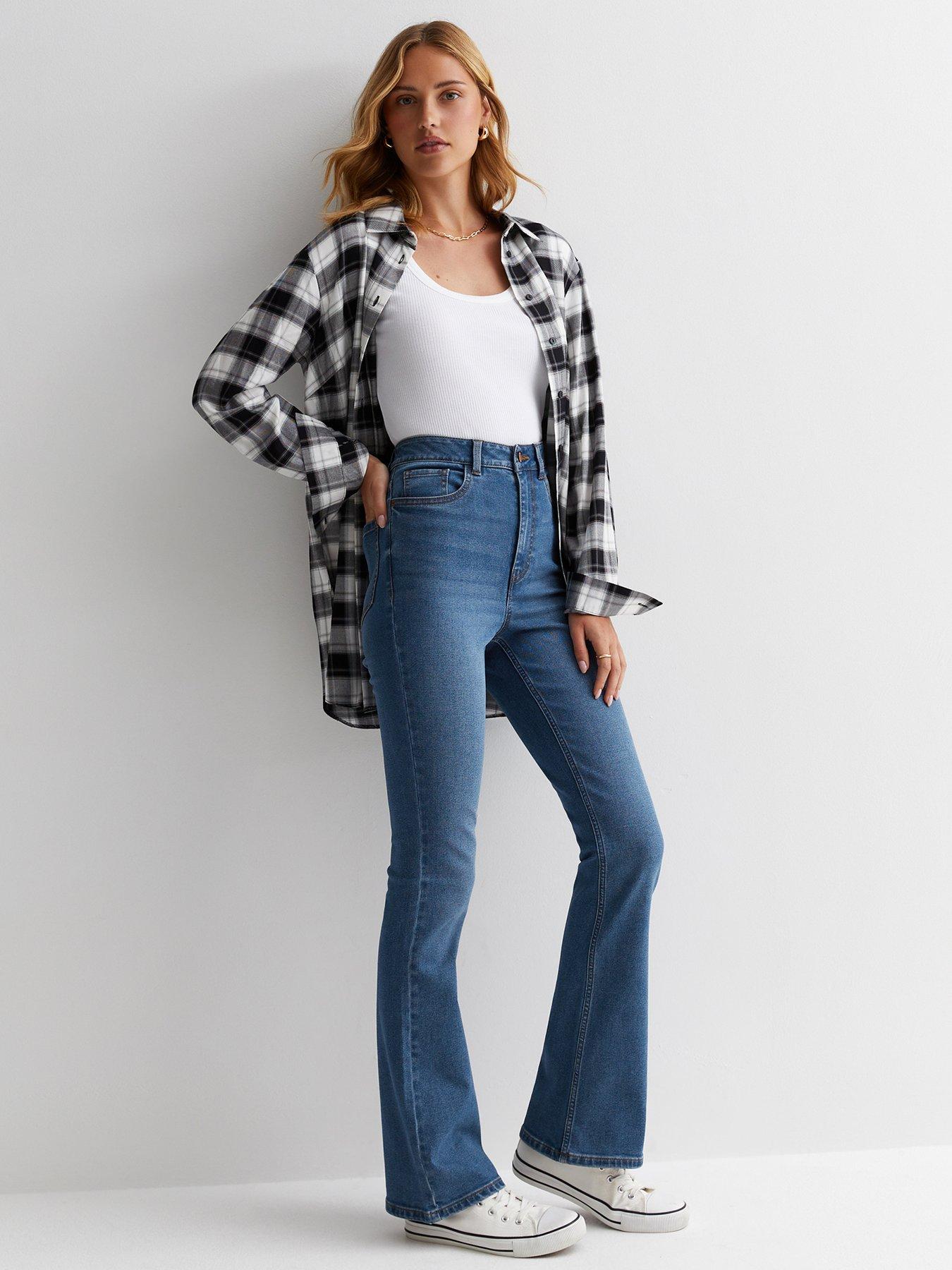 undefined Blue Waist Enhance Quinn Bootcut Jeans