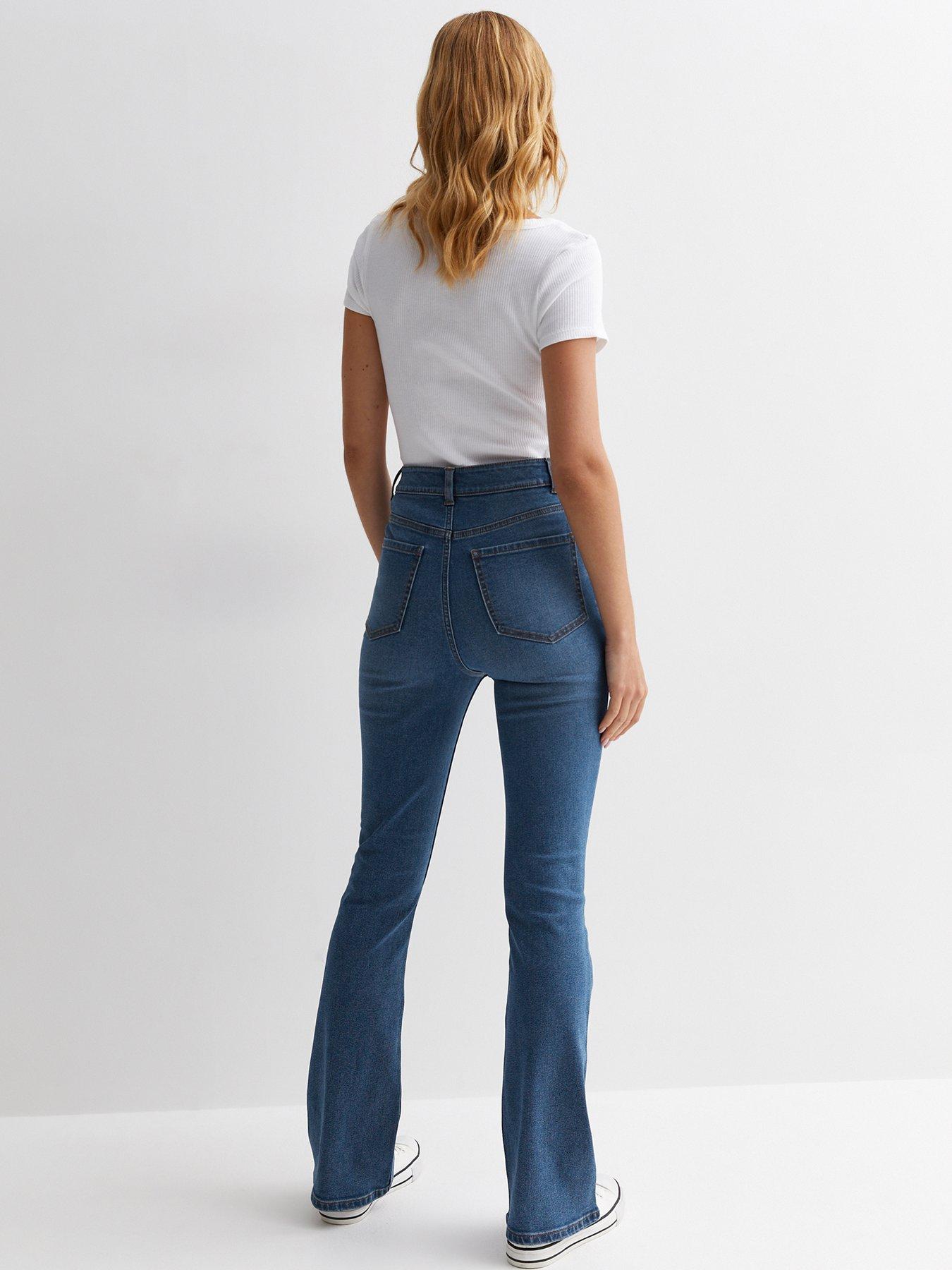 Image 2 of 5 of New Look Blue Waist Enhance Quinn Bootcut Jeans
