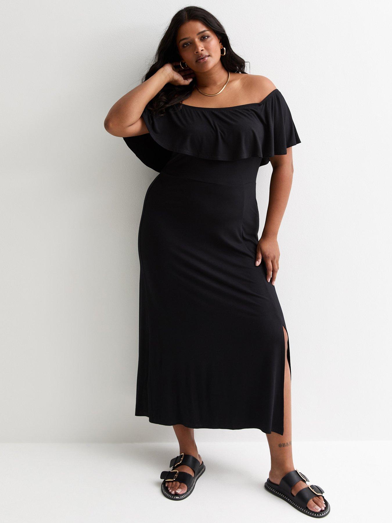 New Look Bardot Midi Dress - Black