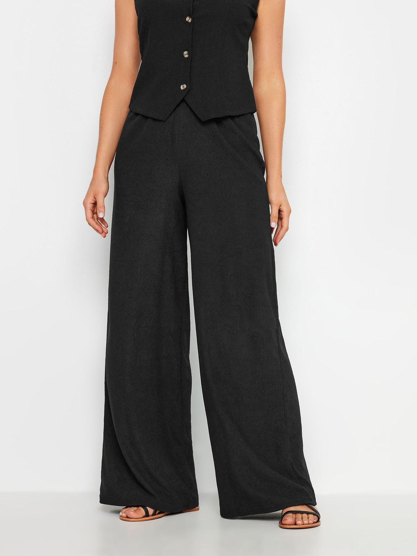 Long Tall Sally Tall Wide Leg Textured Trousers 34