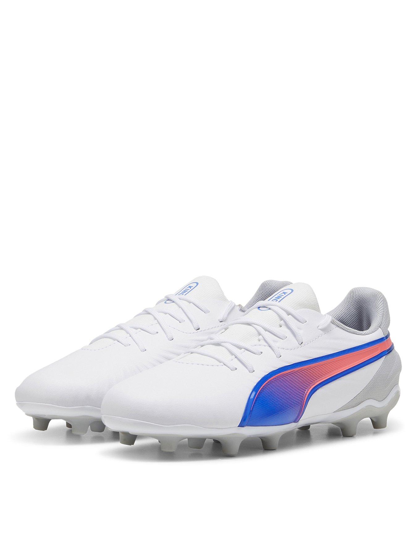 puma junior king match firm ground football boots -grey