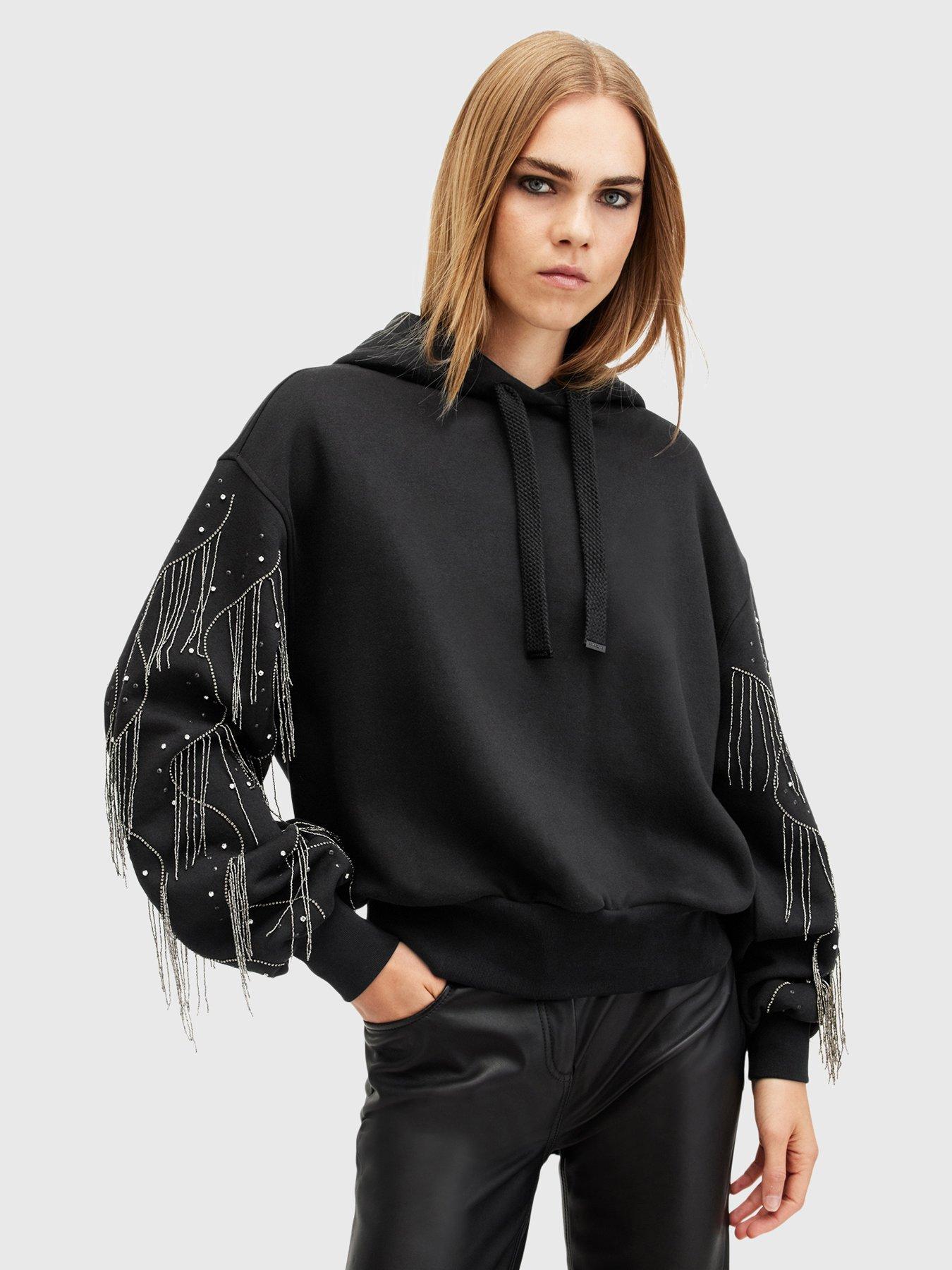 undefined Lennon Tassel Hoodie - Black