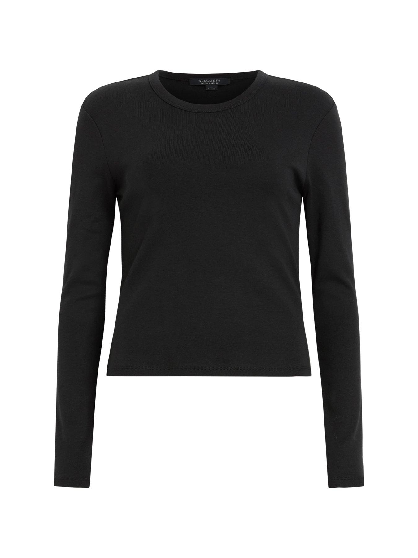 Image 5 of 5 of AllSaints Stevie Long Sleeve Tee - Black