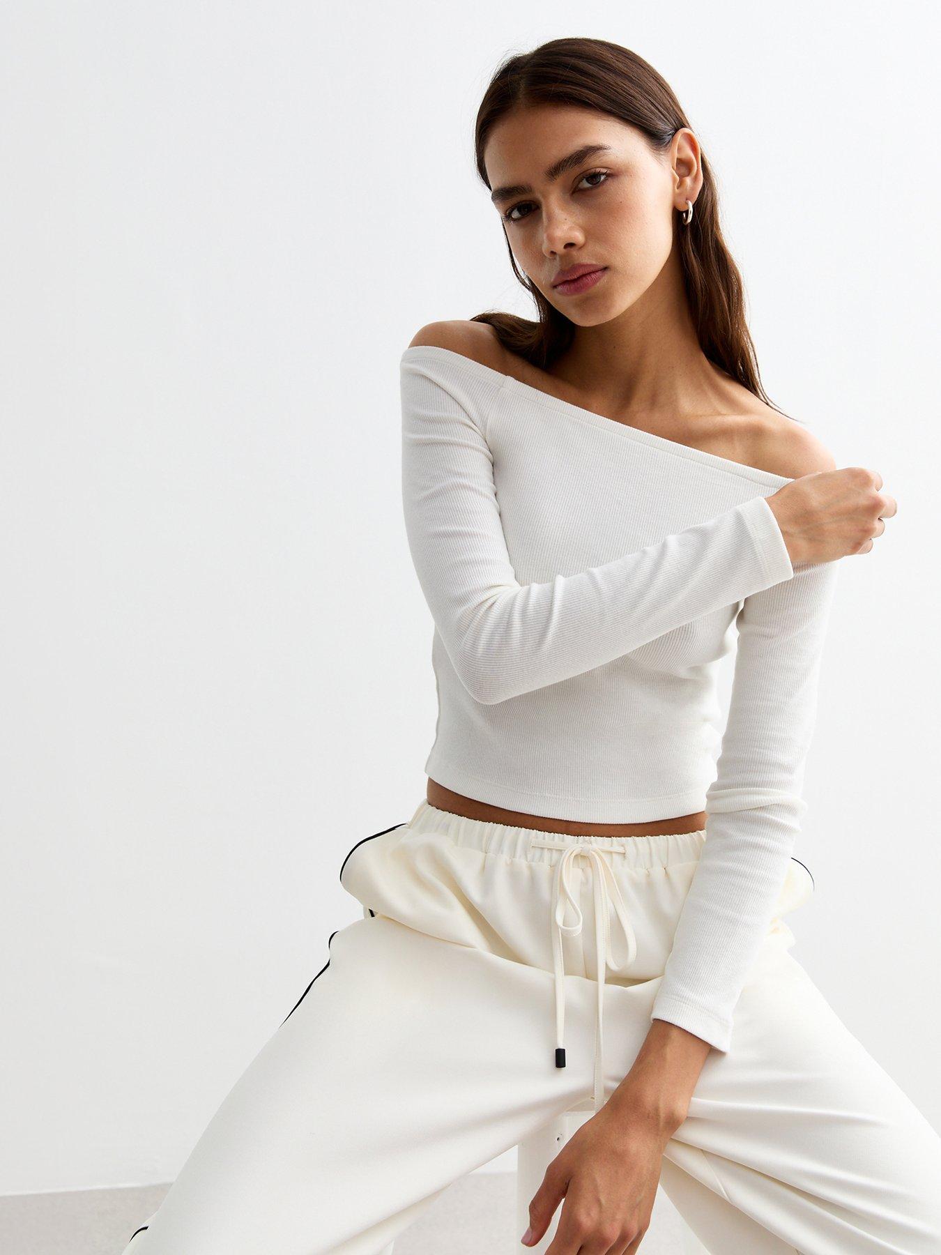 Cream bardot top hotsell