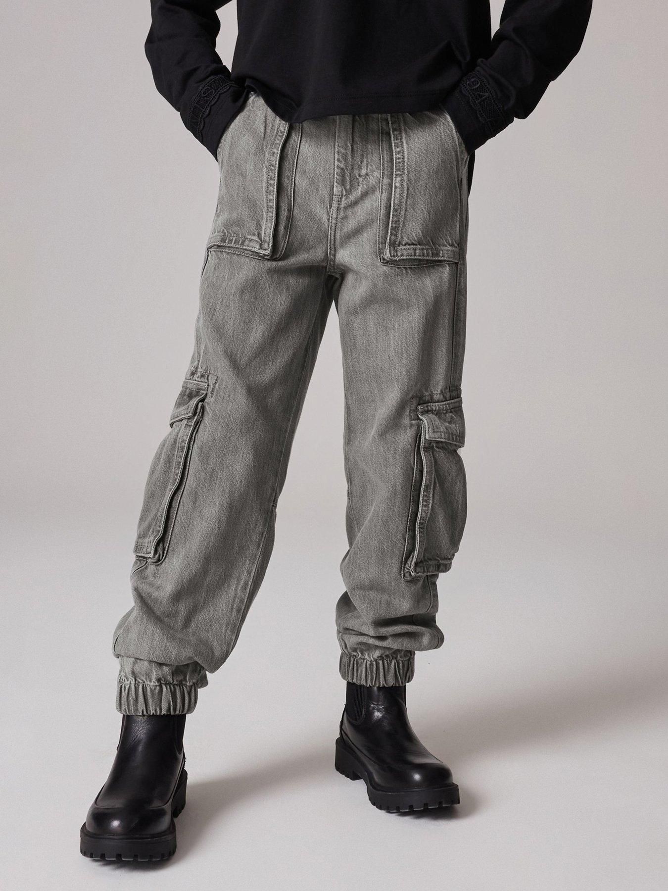 undefined All Saints Kids Denim Cargo Jogger