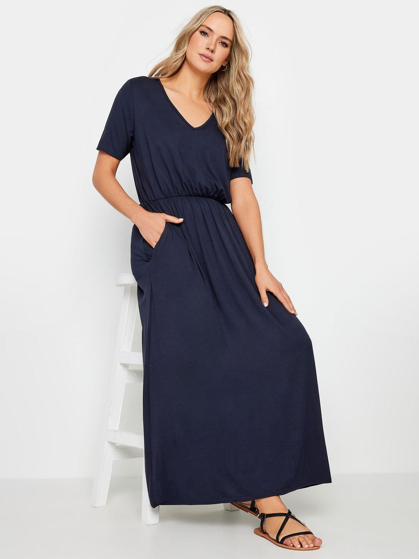 Maxi T Shirt Dress Blue
