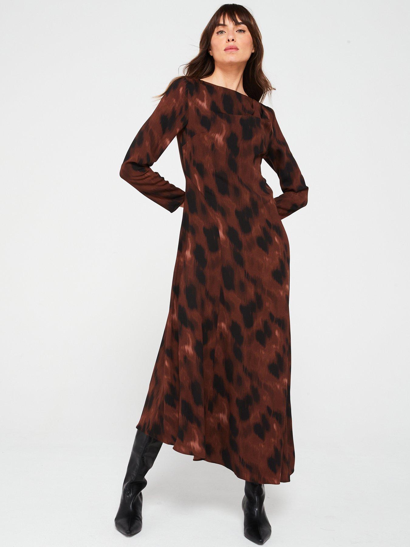 undefined Drape Tie Dye Print Midi Dress - Multi