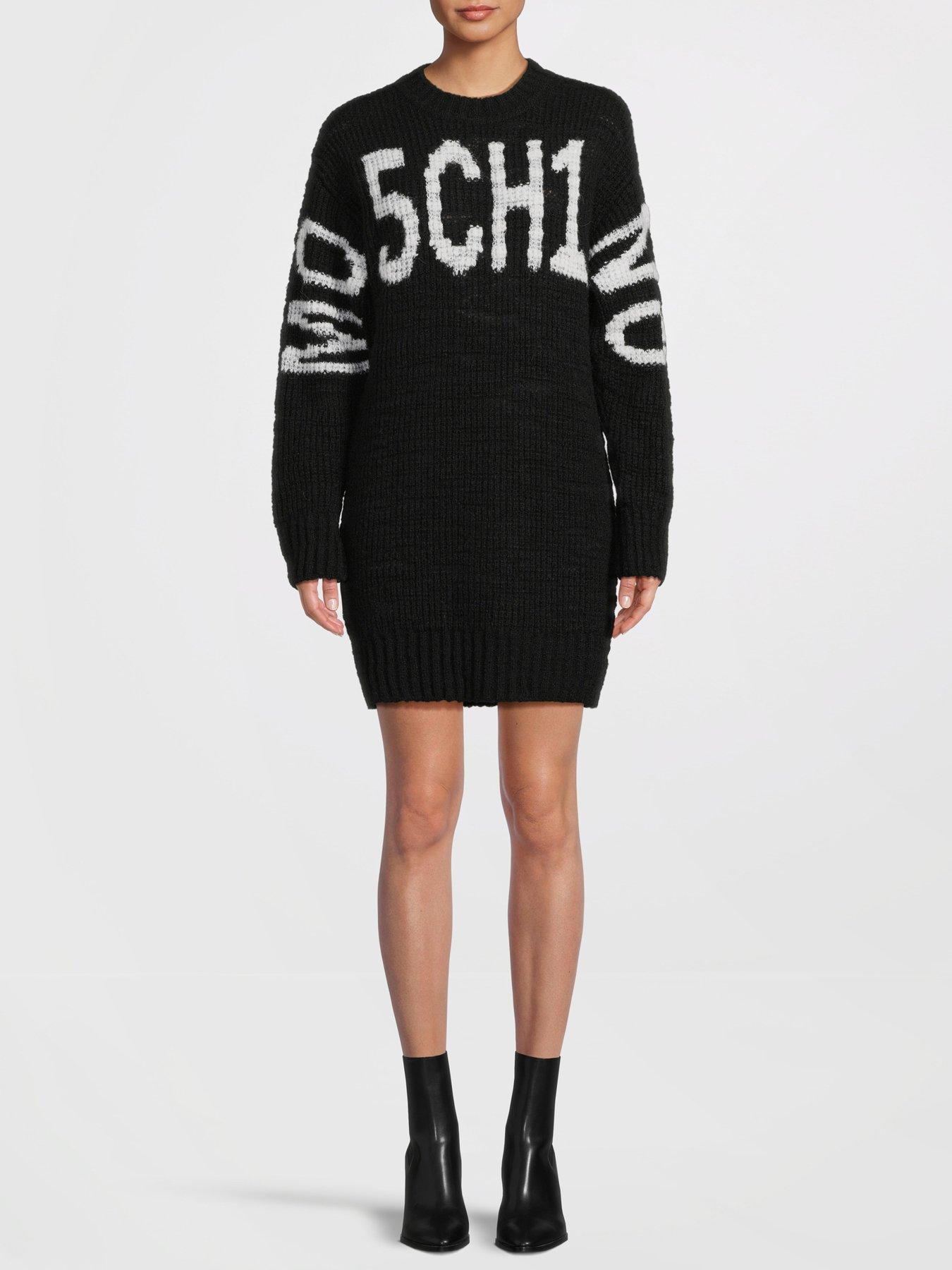 ワンピース Trois Logo Knit Mini Dress 即日発送 Trois Logo Knit Mini Dress Black