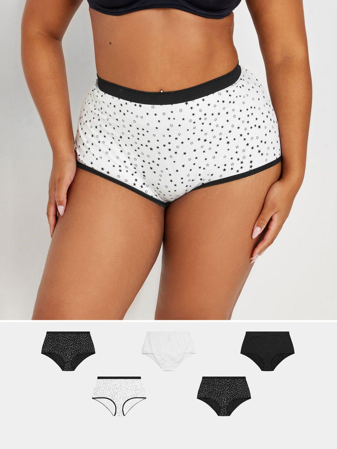 undefined Curve 5 Pack Mono Star Print Full Brief