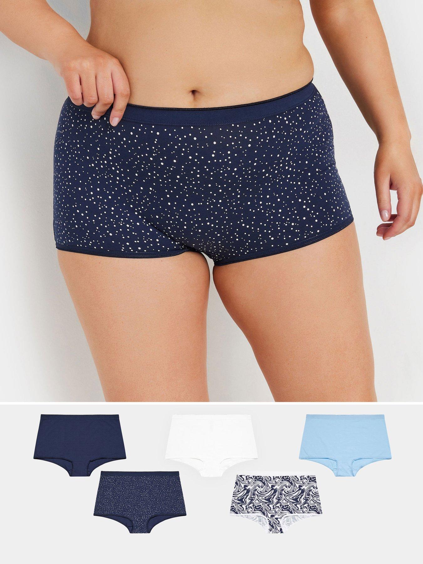 Image 1 of 3 of Yours Curve 5 Pack Marble Spot Print Shorts